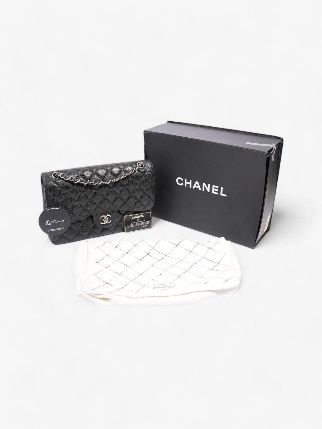 Chanel Classic Double Flap Black Caviar Leather Jumbo