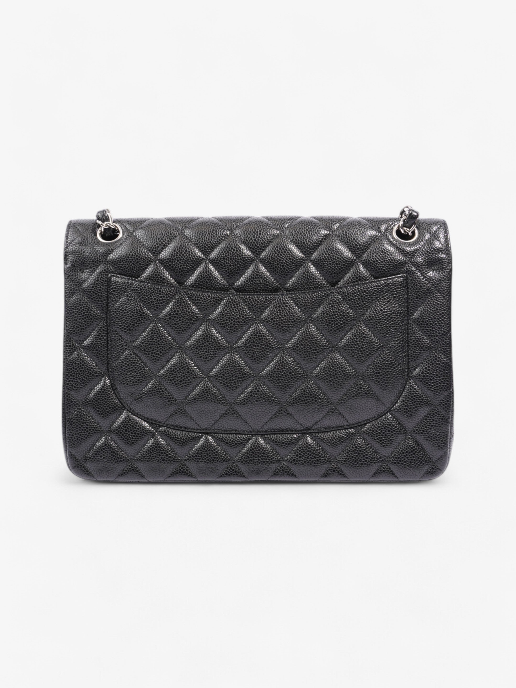 Chanel Classic Double Flap Black Caviar Leather Jumbo