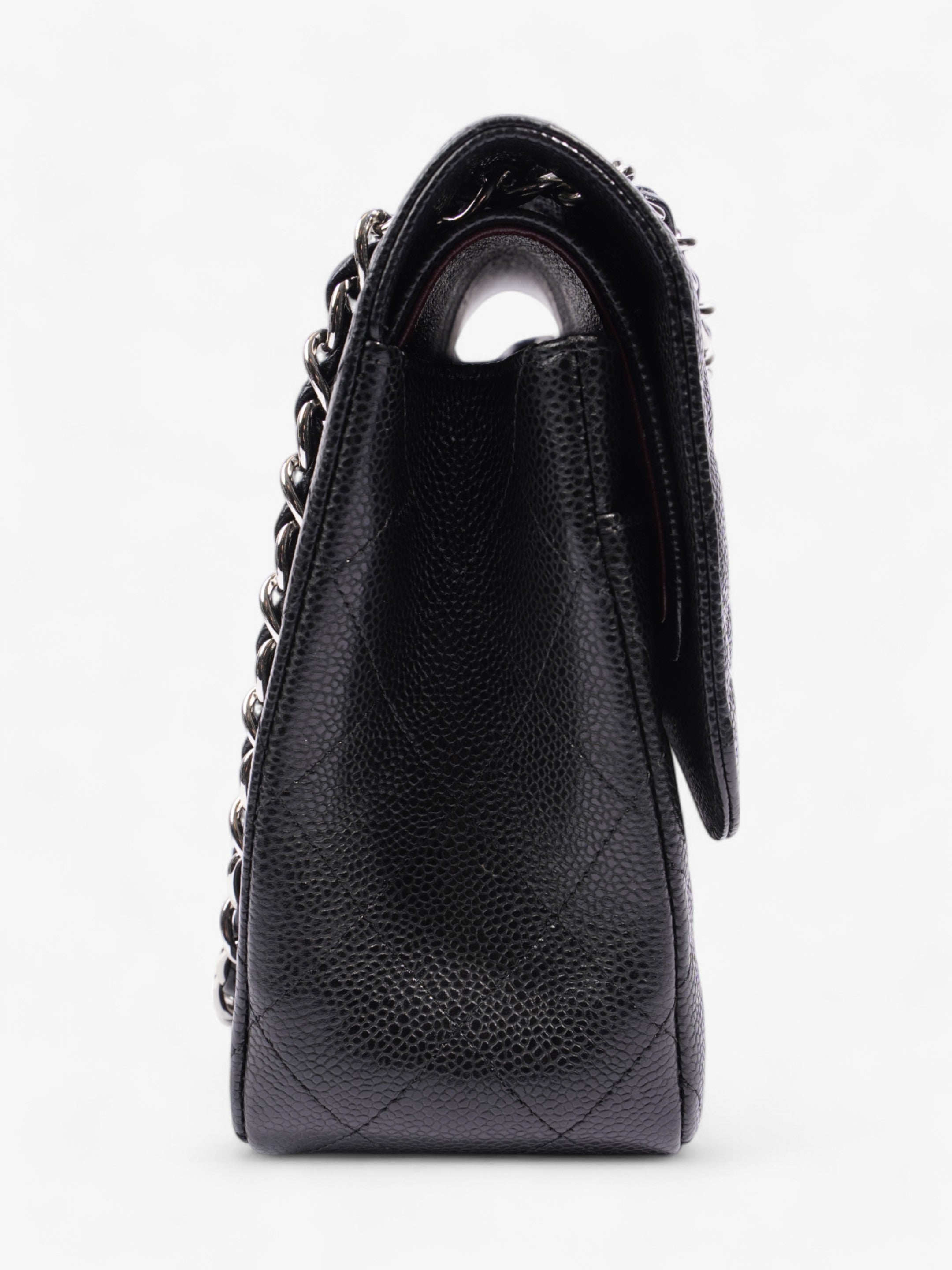 Chanel Classic Double Flap Black Caviar Leather Jumbo
