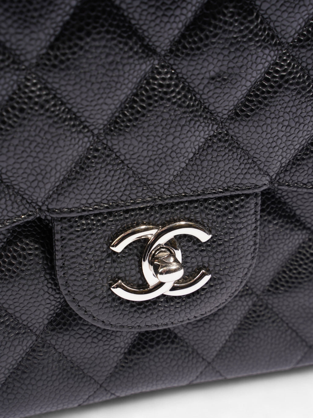 Chanel Classic Double Flap Black Caviar Leather Jumbo