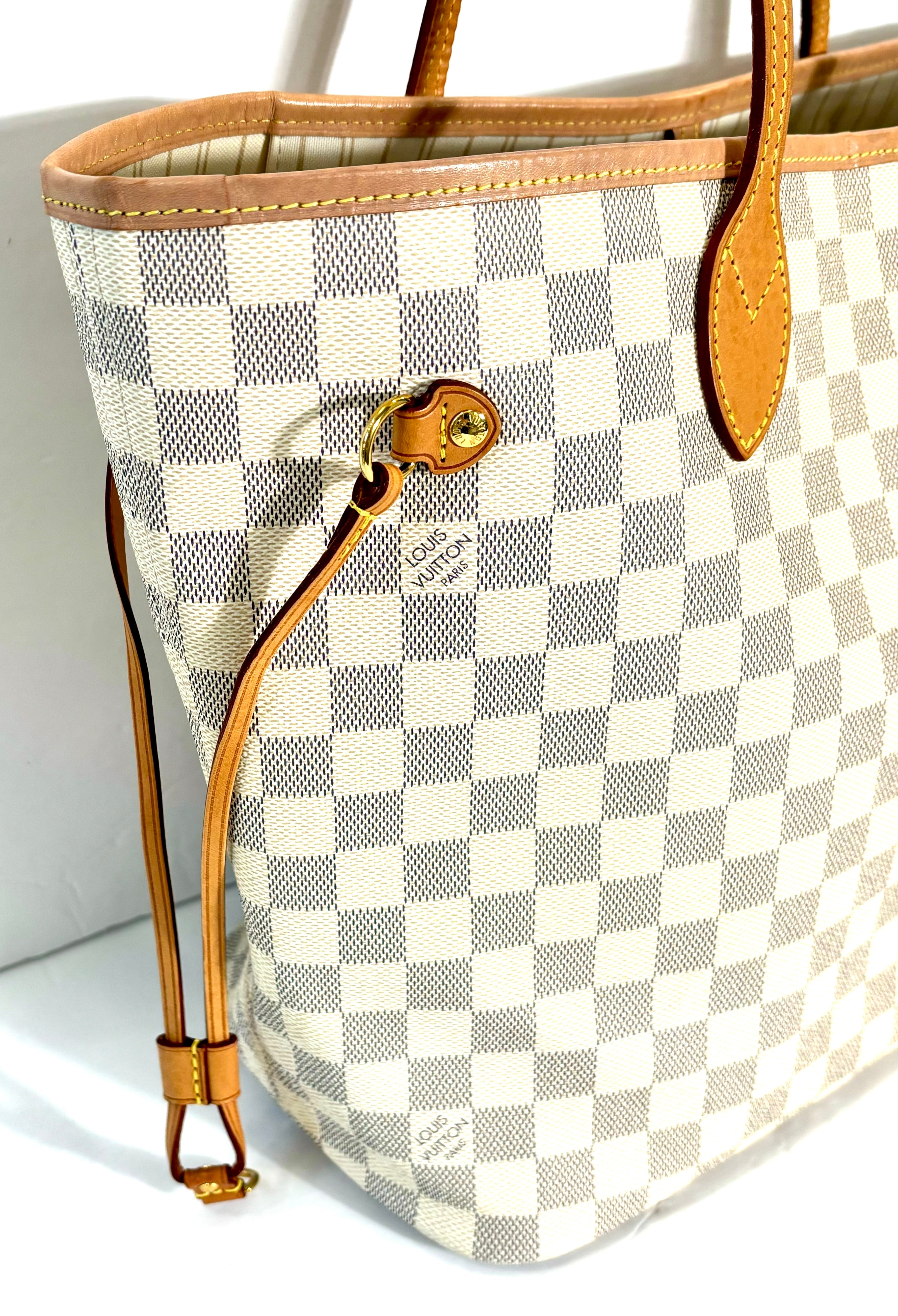 LOUIS VUITTON DAMIER AZUR NEVERFULL MM TOTE BAG