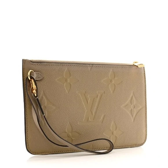 LV NEVERFULL GIANT MONOGRAM EMPREINTE  POCHETTE WRISTLET