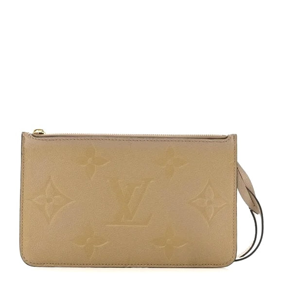 LV NEVERFULL GIANT MONOGRAM EMPREINTE  POCHETTE WRISTLET