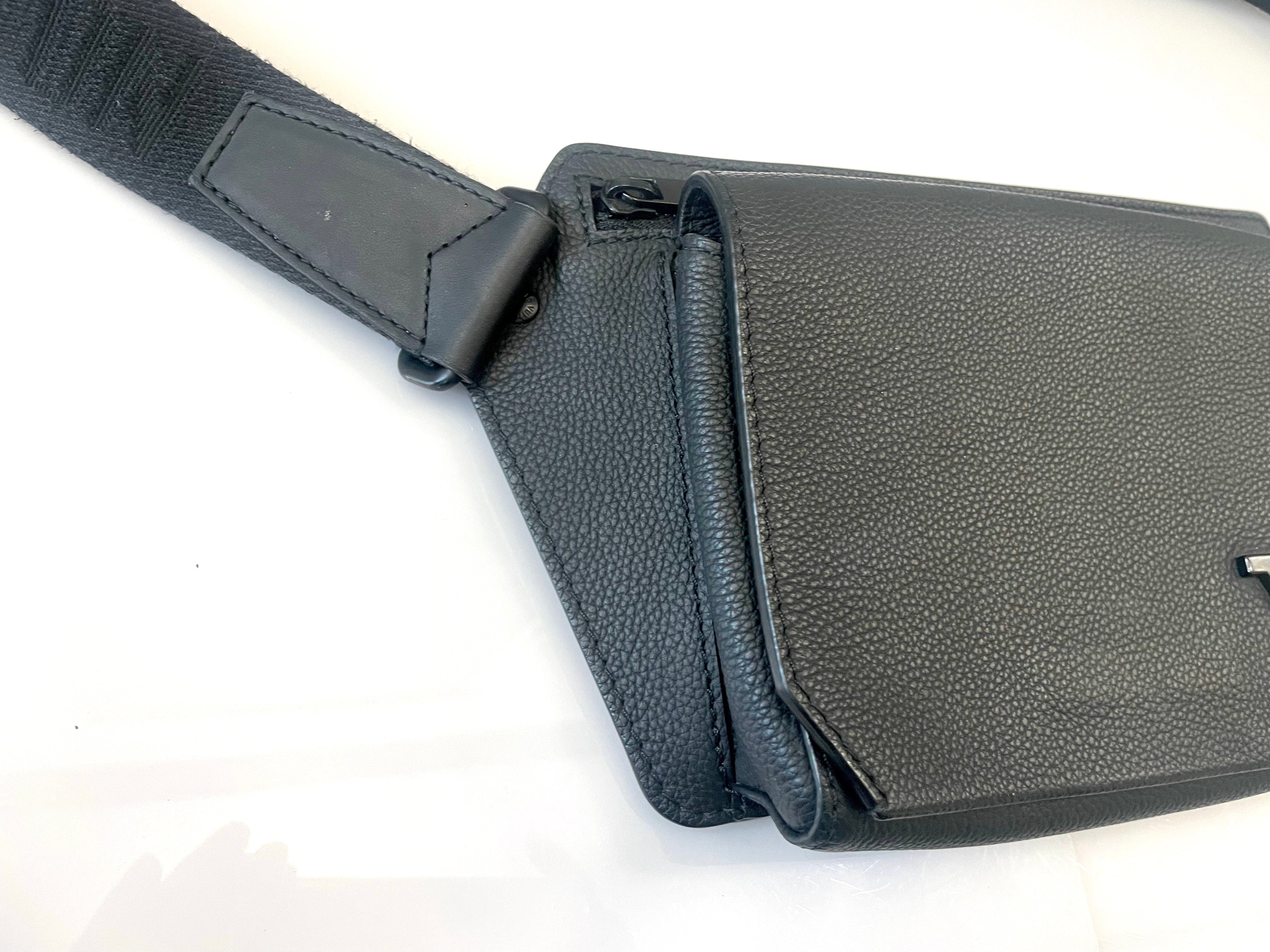 LOUIS VUITTON GRAINED CALFSKIN AEROGRAM TAKEOFF SLING BAG