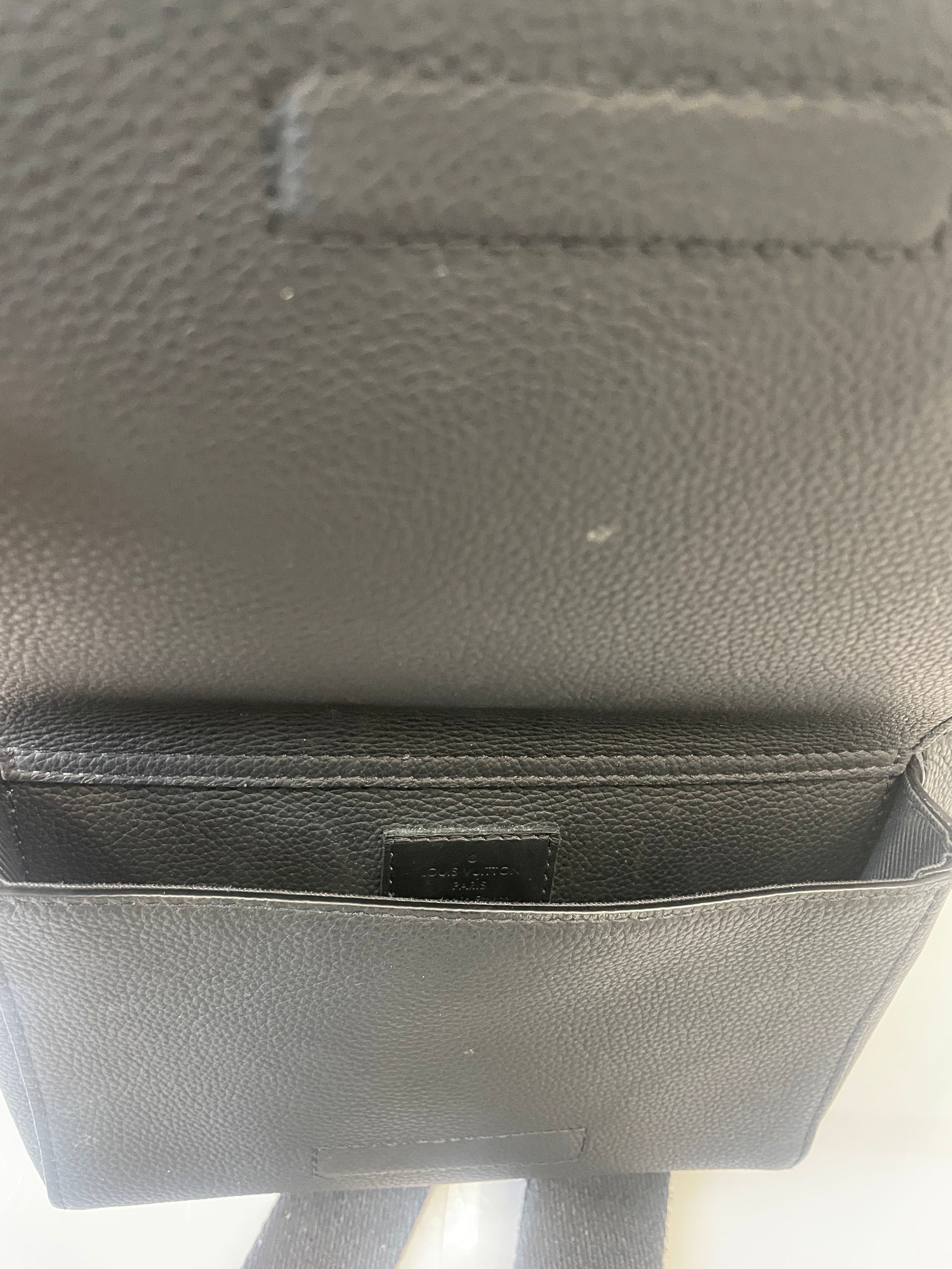 LOUIS VUITTON GRAINED CALFSKIN AEROGRAM TAKEOFF SLING BAG