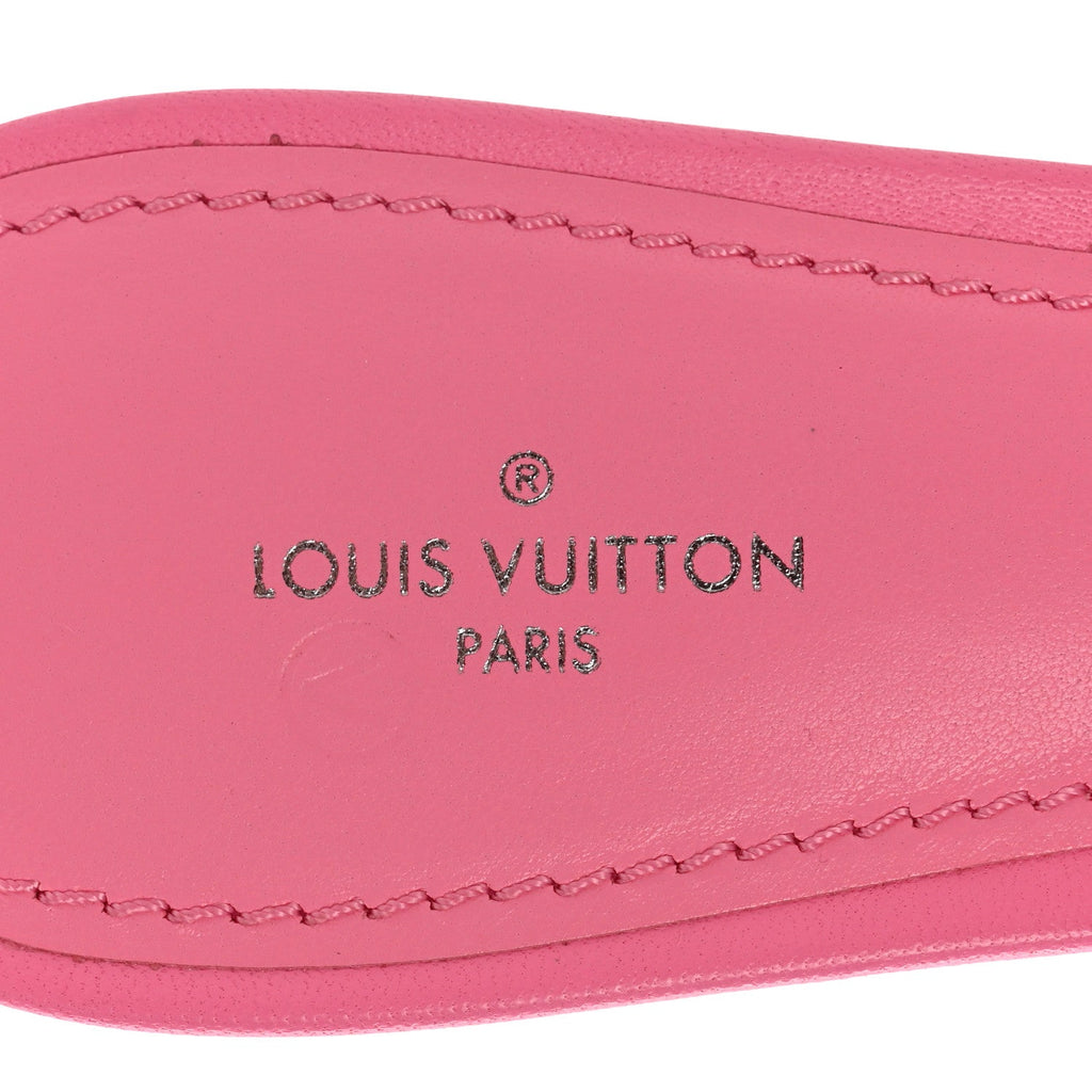 LV LAMBSKIN MONOGRAM EMBOSSED LEATHER REVIVAL MULES