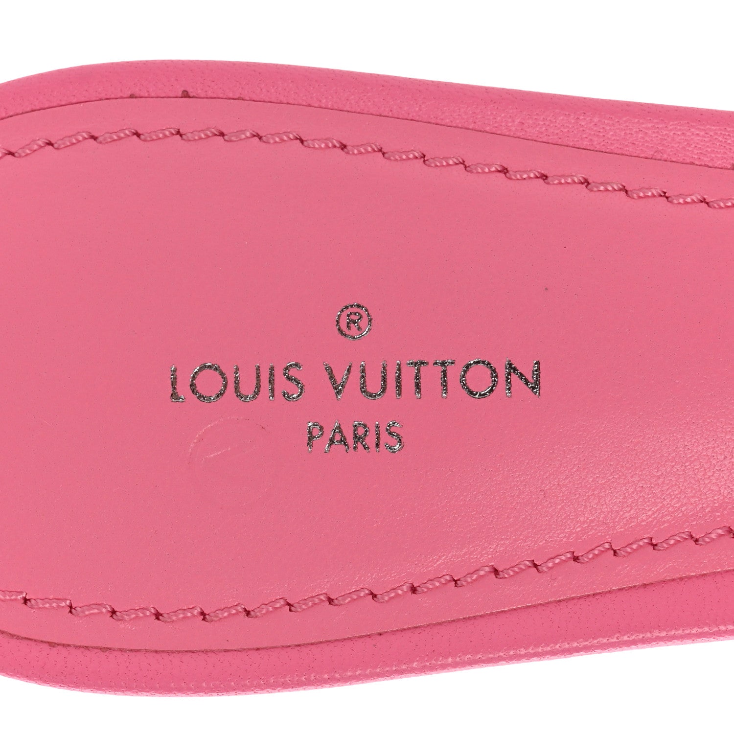 LV LAMBSKIN MONOGRAM EMBOSSED LEATHER REVIVAL MULES