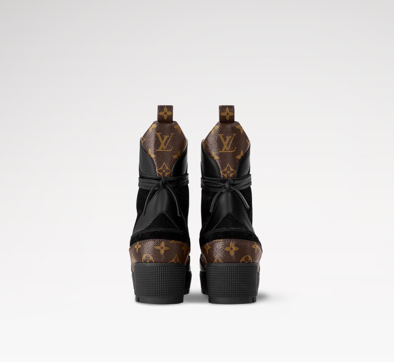 LOUIS VUITTON LAUREATE SUEDE LEATHER PLATFORM DESERT BOOTS