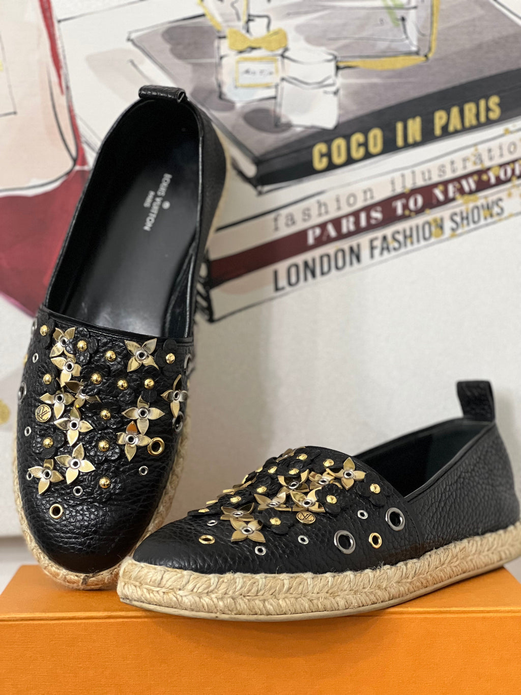 LOUIS VUITTON TROPICAL BLOOM LEATHER ESPADRILLES
