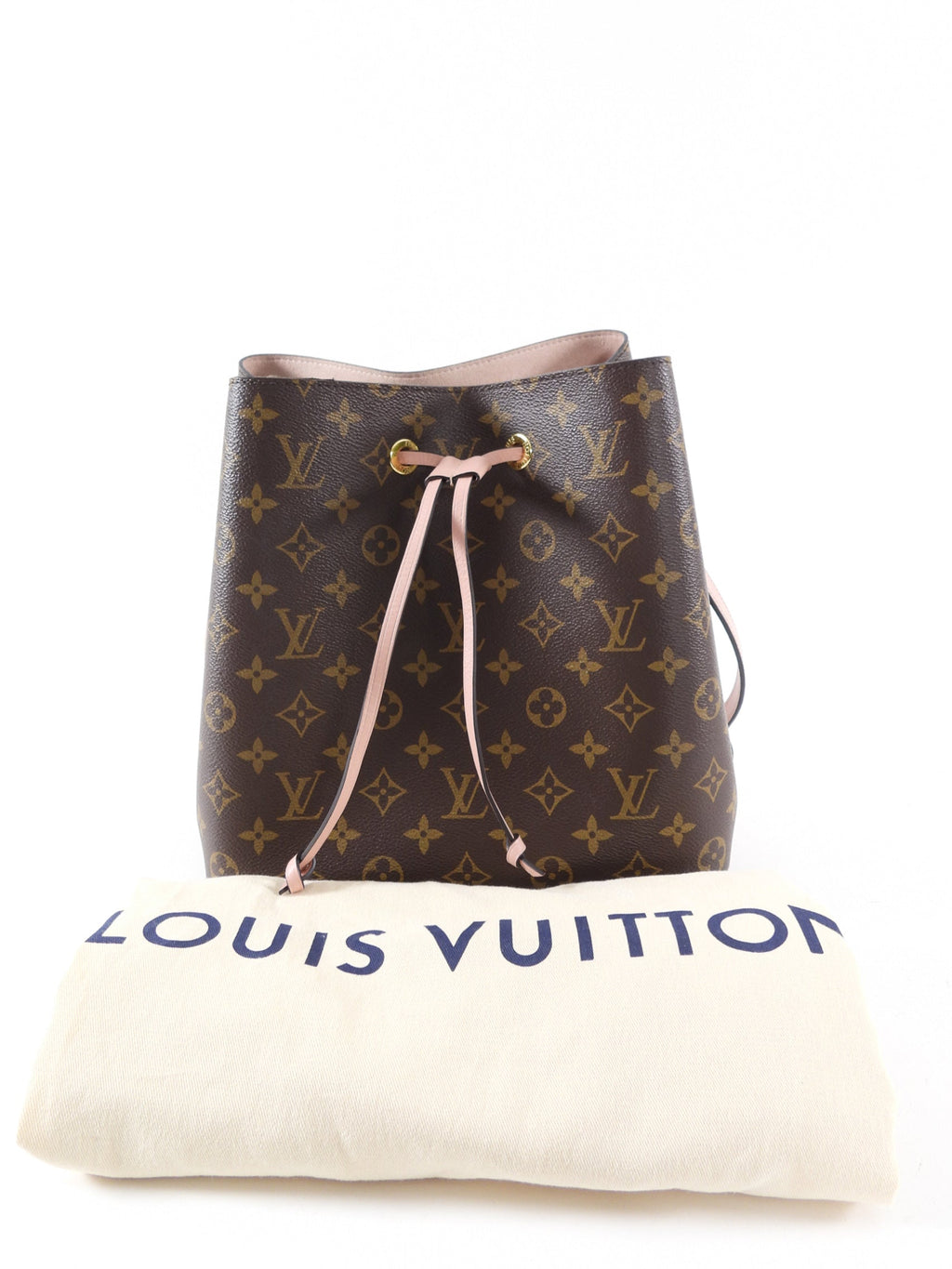 Louis Vuitton Monogram Canvas Neo Noe MM Rose Poudre Drawstring Bag