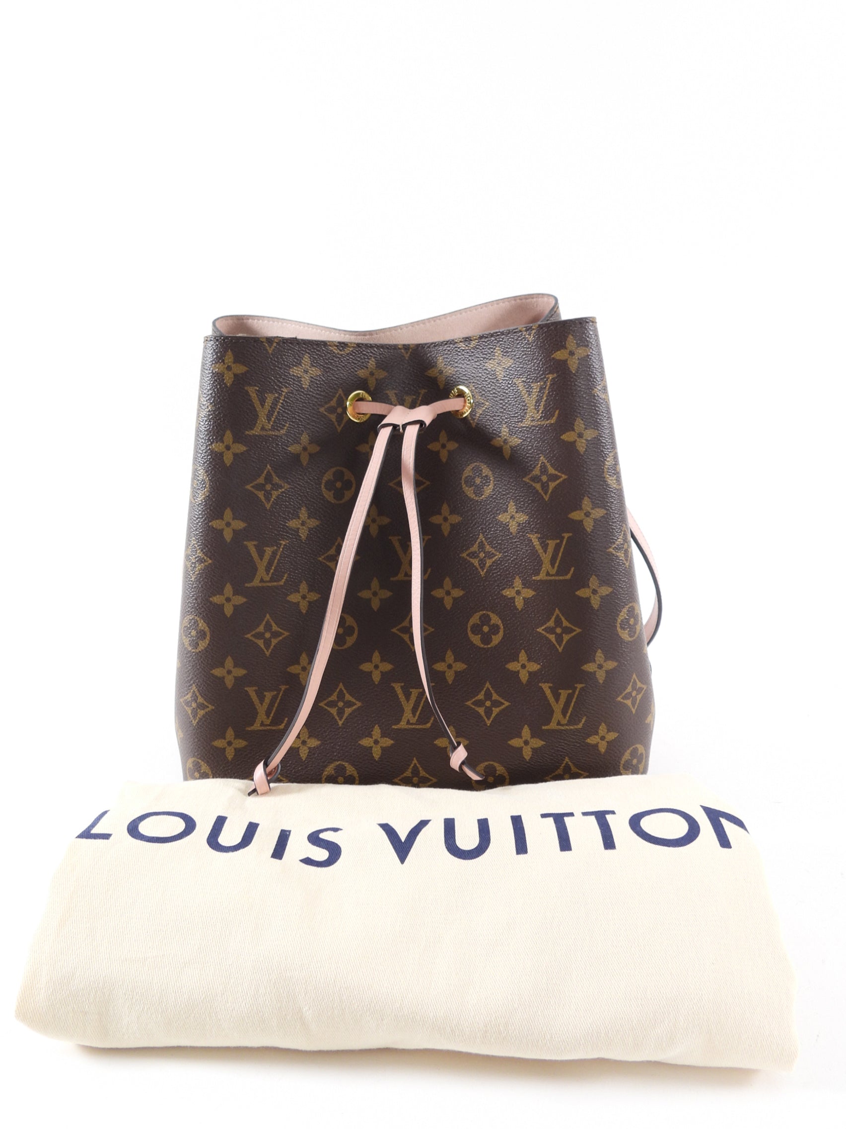 Louis Vuitton Monogram Canvas Neo Noe MM Rose Poudre Drawstring Bag