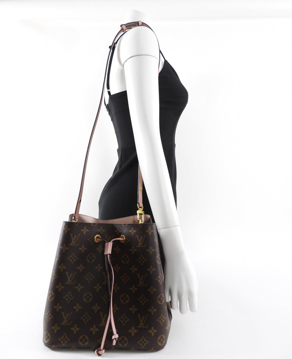 Louis Vuitton Monogram Canvas Neo Noe MM Rose Poudre Drawstring Bag