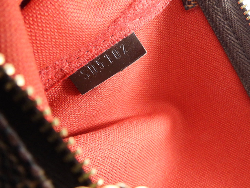 Louis Vuitton Damier Ebene Coated Canvas Eva Chain 2-Way Strap Pochette Bag