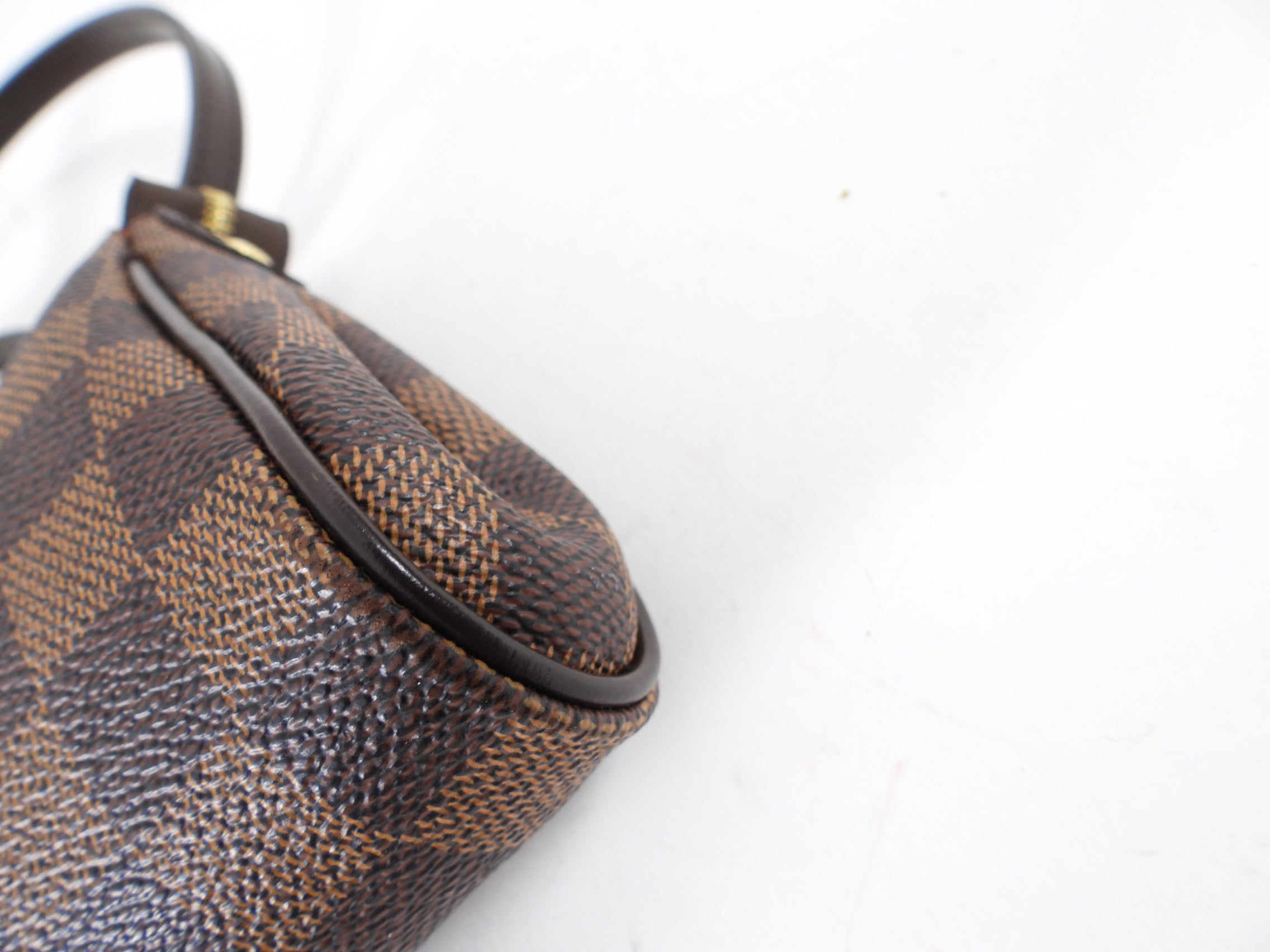 Louis Vuitton Damier Ebene Coated Canvas Eva Chain 2-Way Strap Pochette Bag