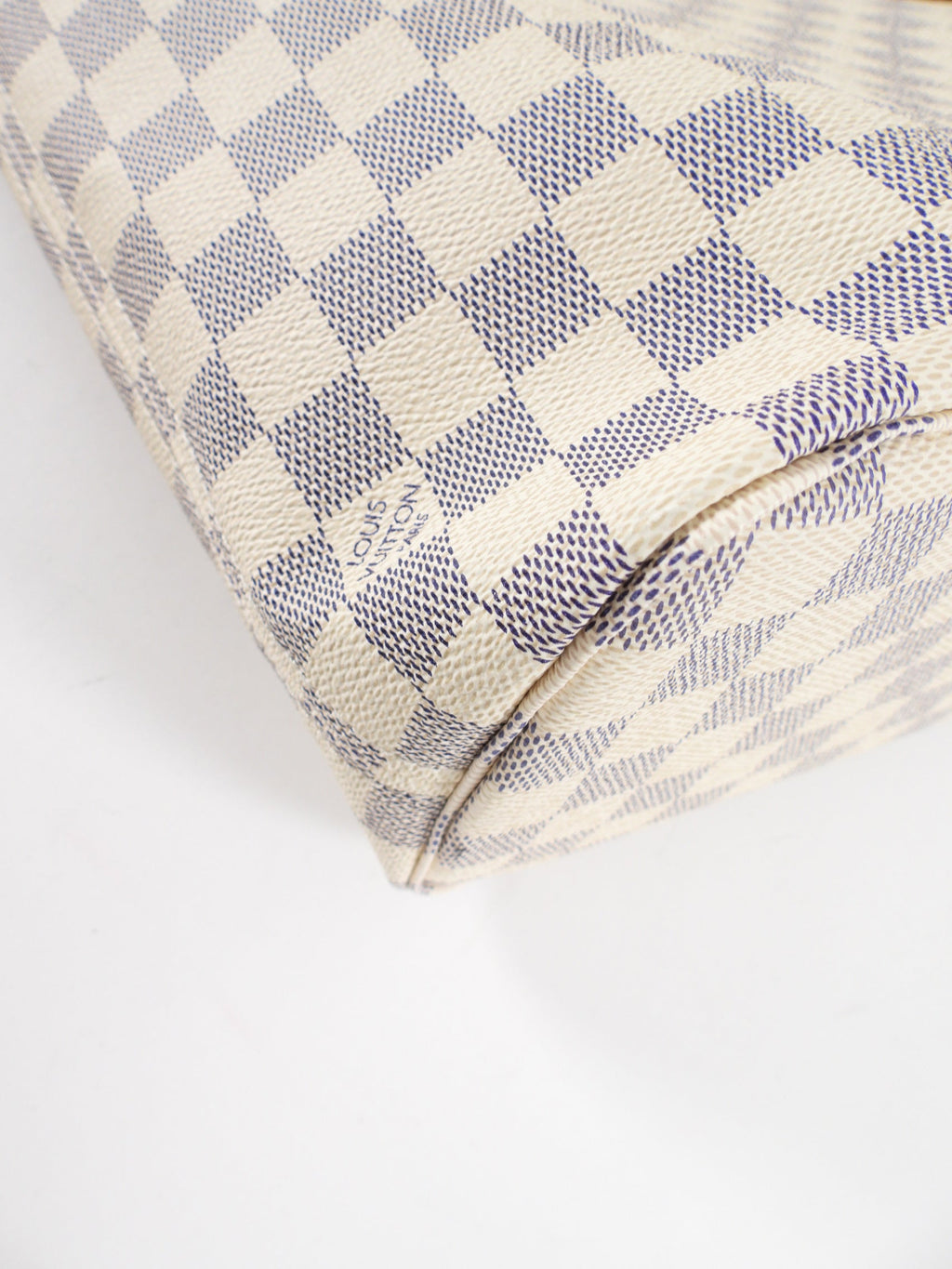 Louis Vuitton Damier Azur Neverfull MM Tote Bag with Insert