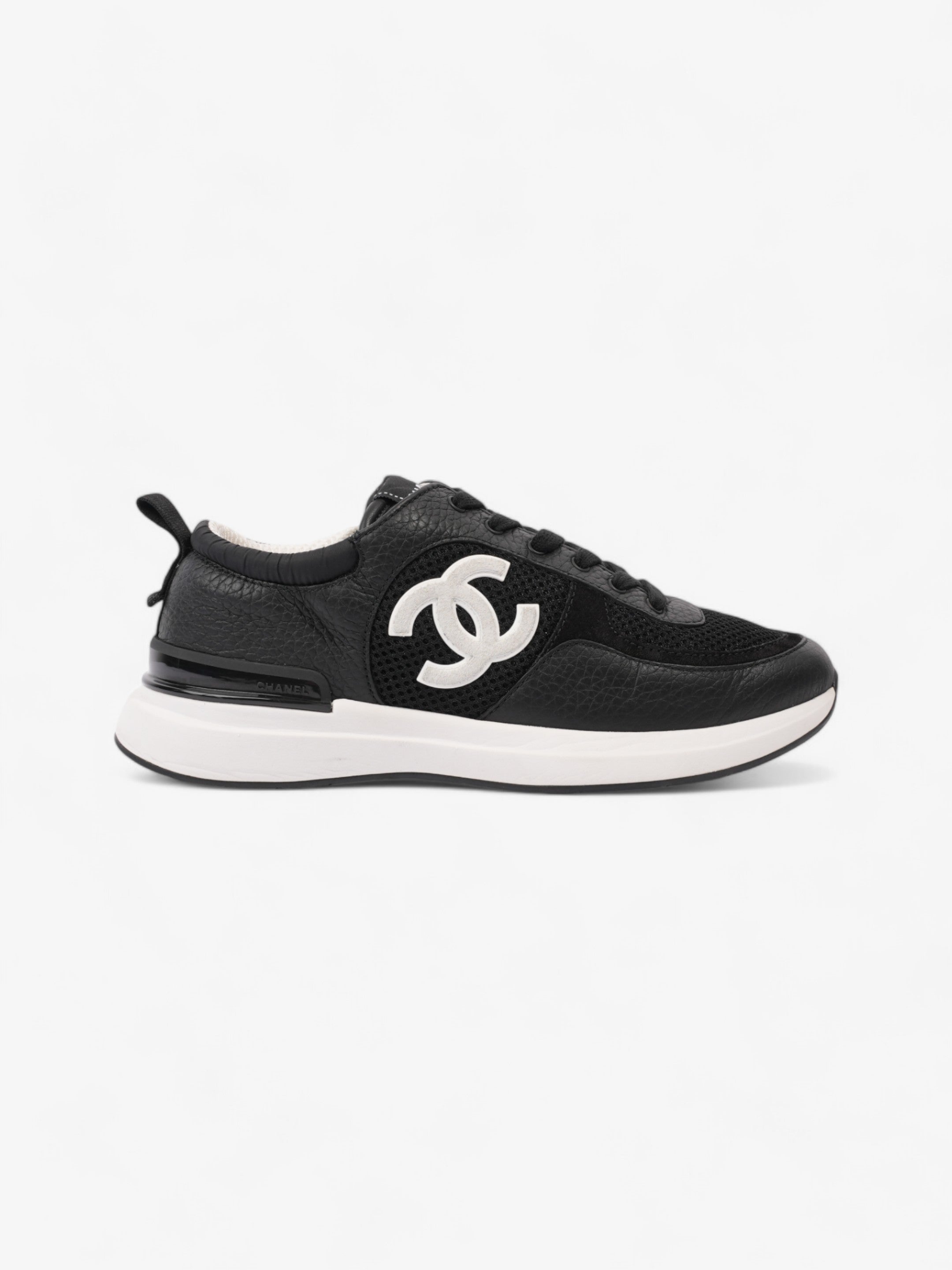 Chanel CC Sneakers Black / White Mesh EU 37.5 UK 4.5