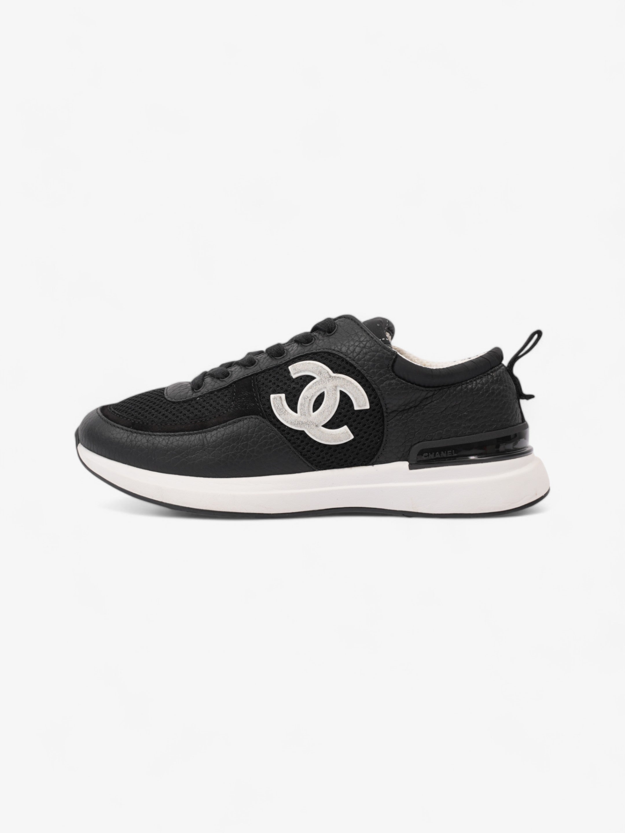 Chanel CC Sneakers Black / White Mesh EU 37.5 UK 4.5