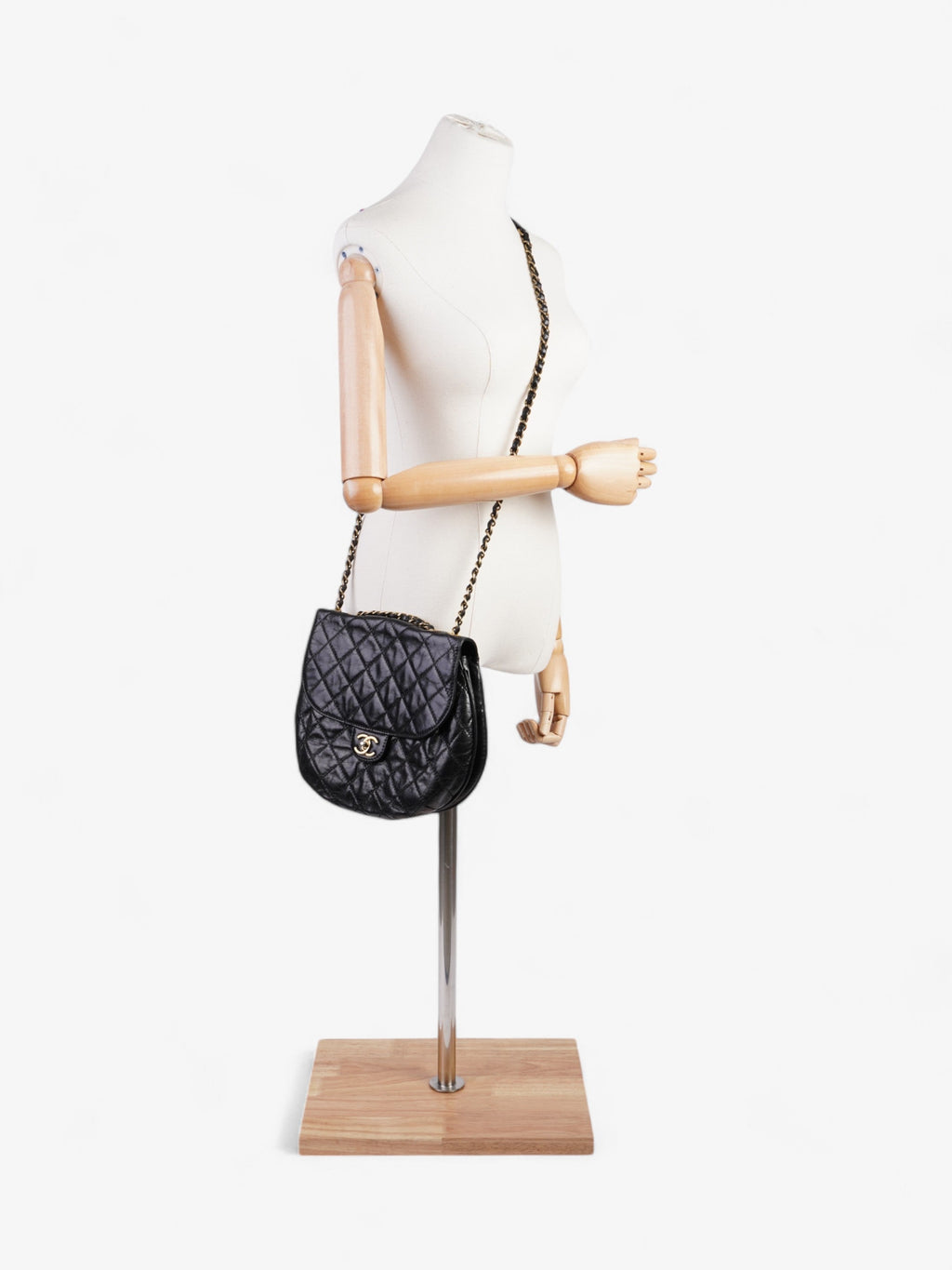 Chanel Dubai Black Calfskin Leather Medium