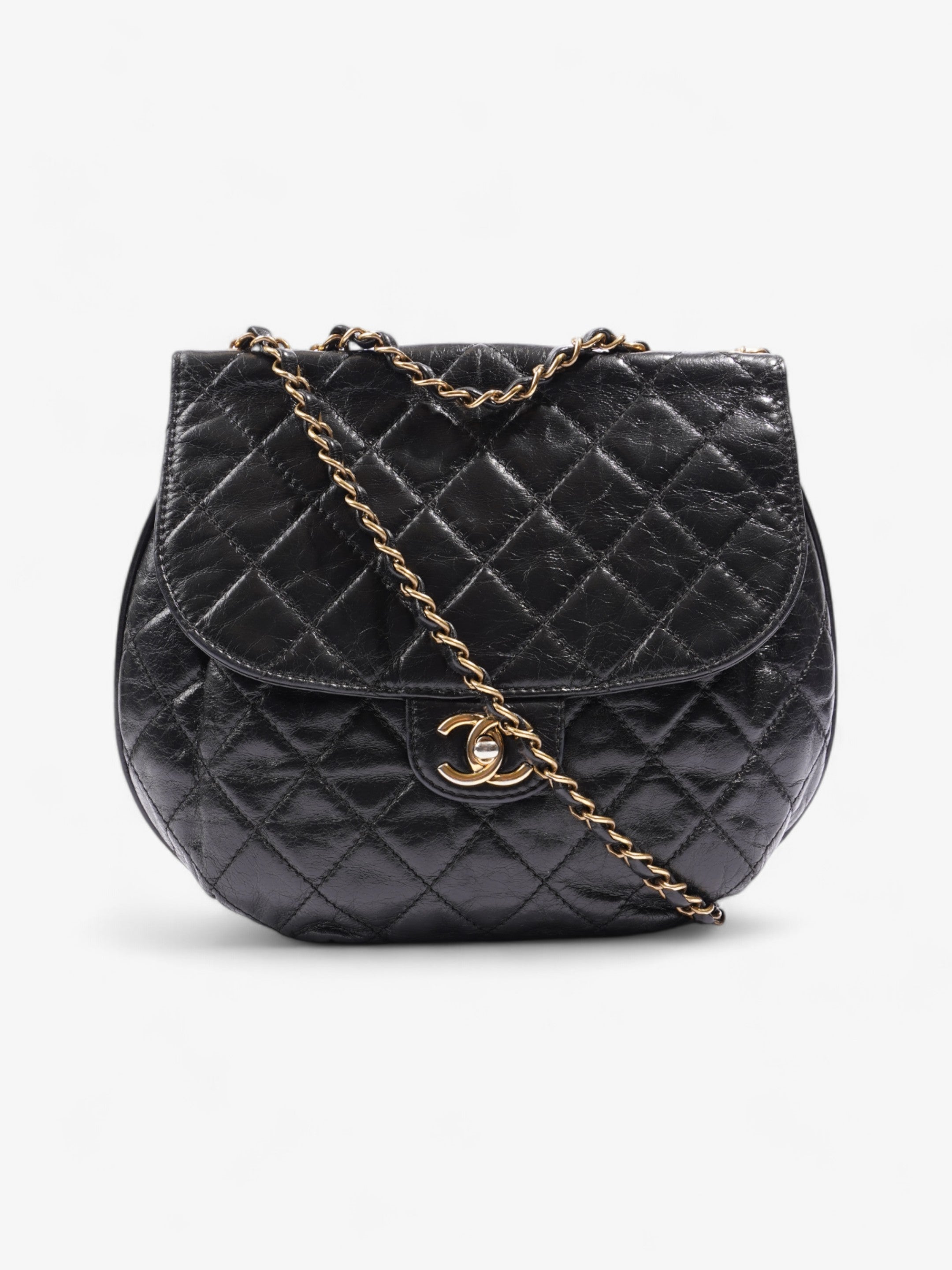 Chanel Dubai Black Calfskin Leather Medium