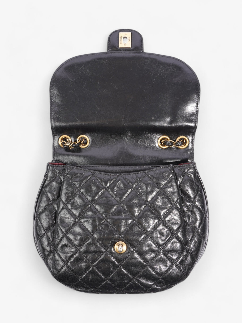 Chanel Dubai Black Calfskin Leather Medium
