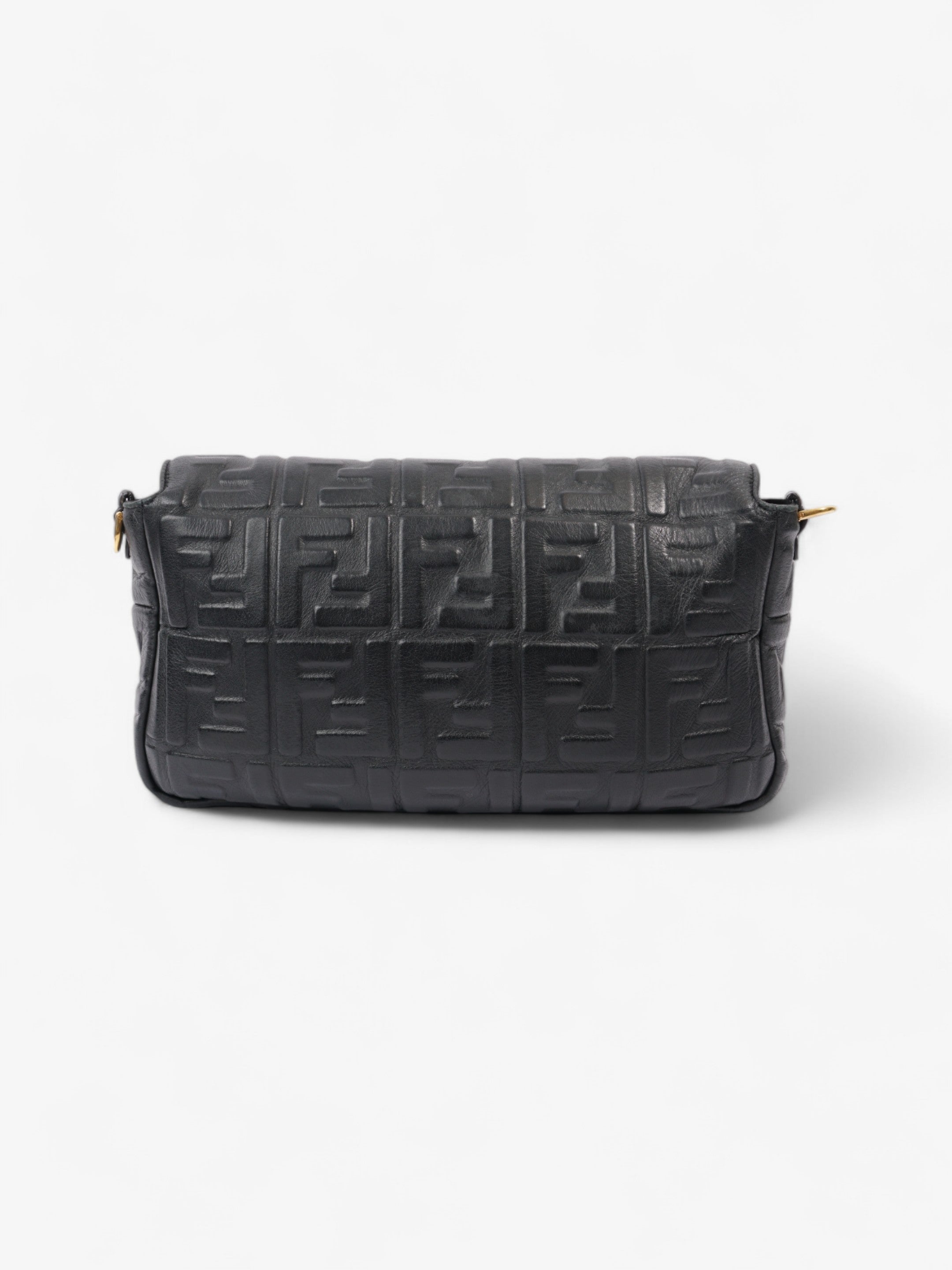 Fendi Baguette Black Lambskin Leather Large