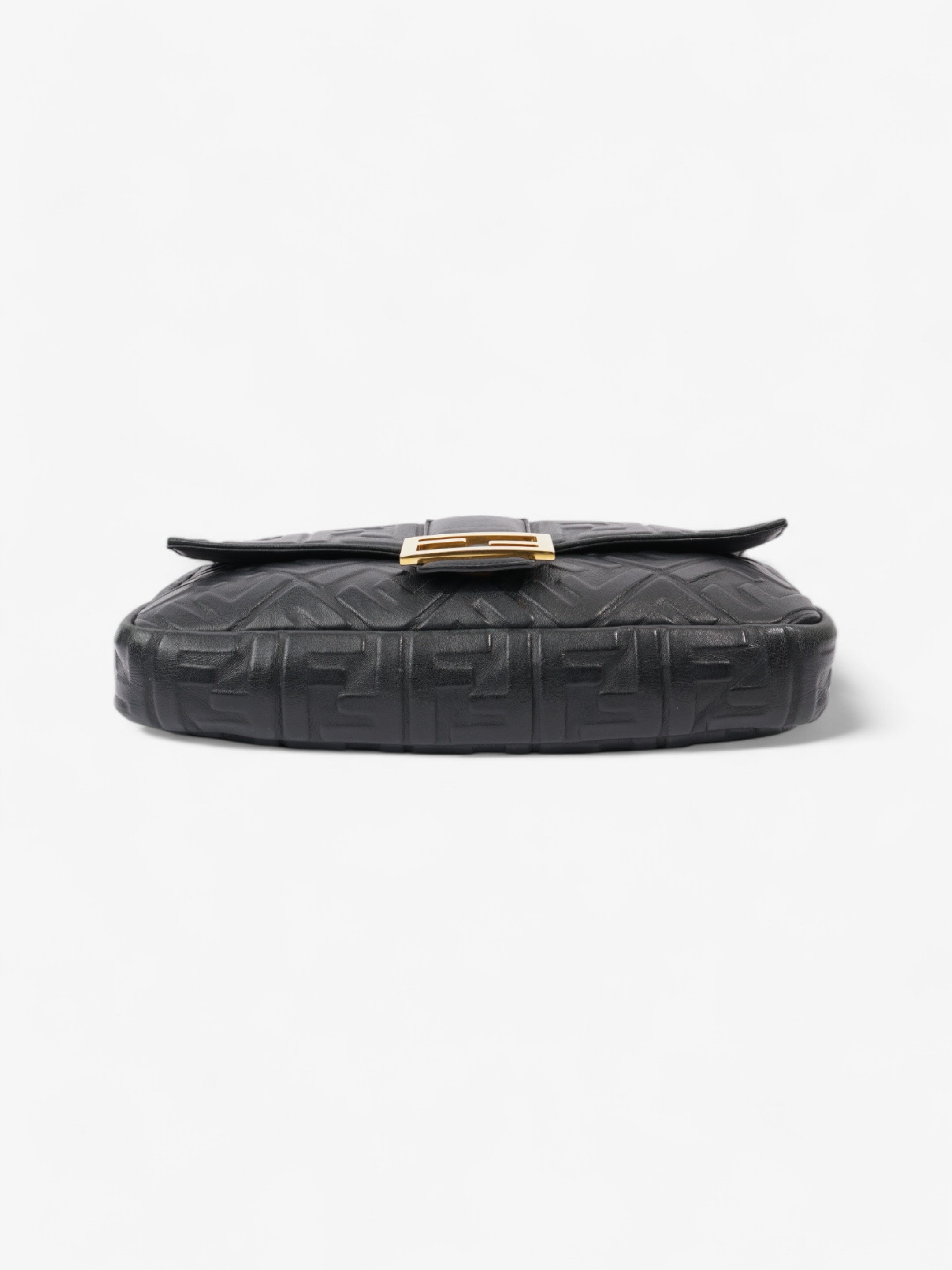 Fendi Baguette Black Lambskin Leather Large