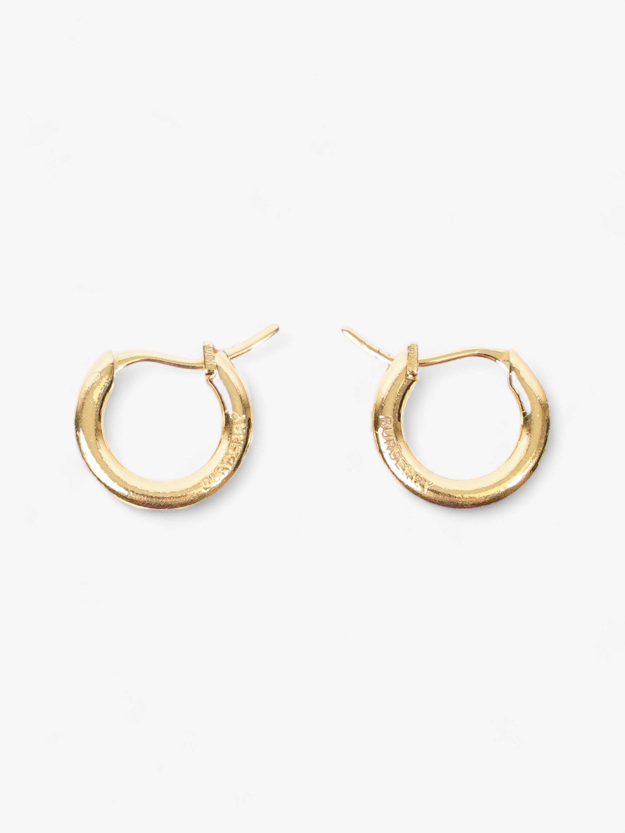 Burberry Hoop Earrings Gold Base Metal