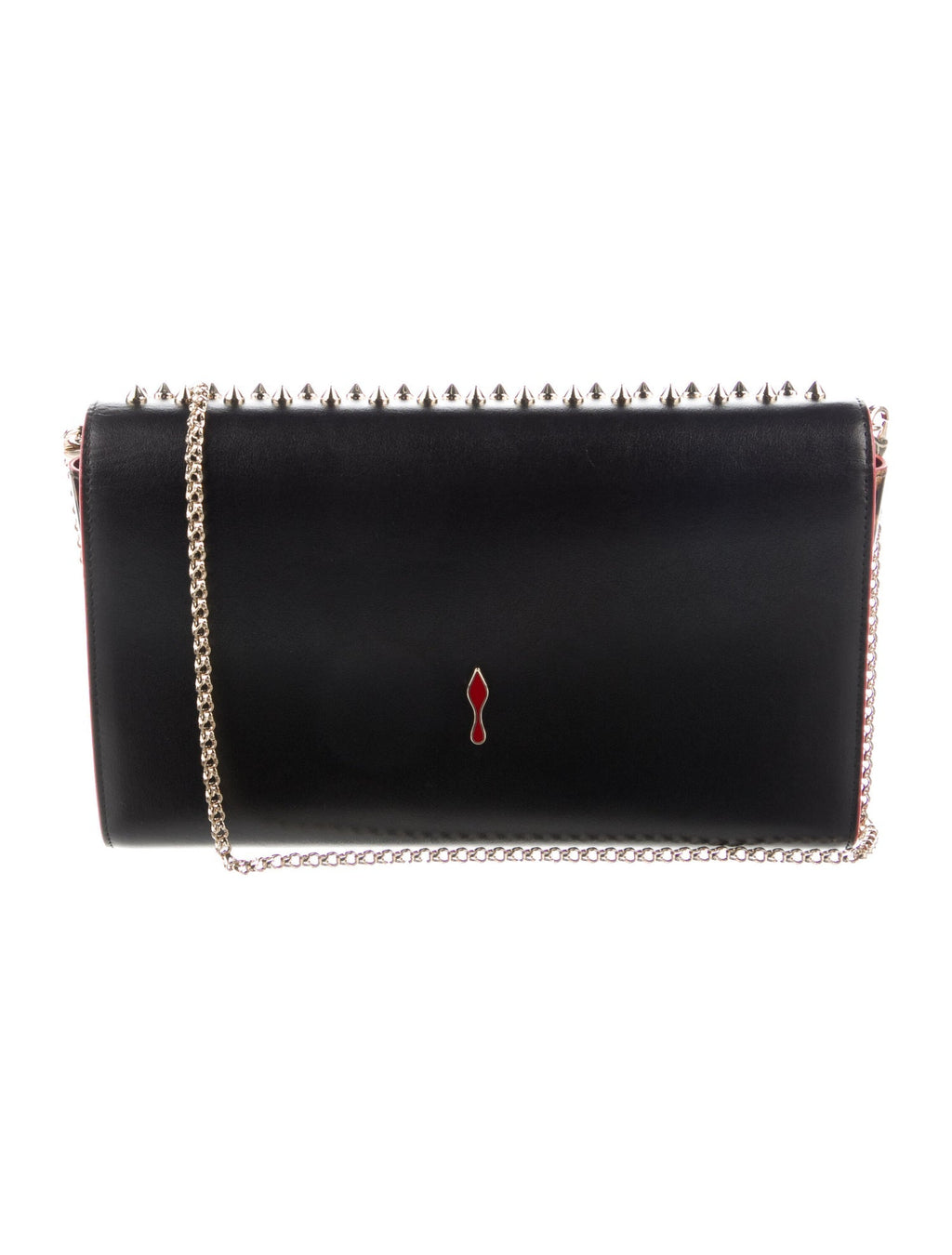 Christian Louboutin Paloma Spiked Leather Clutch