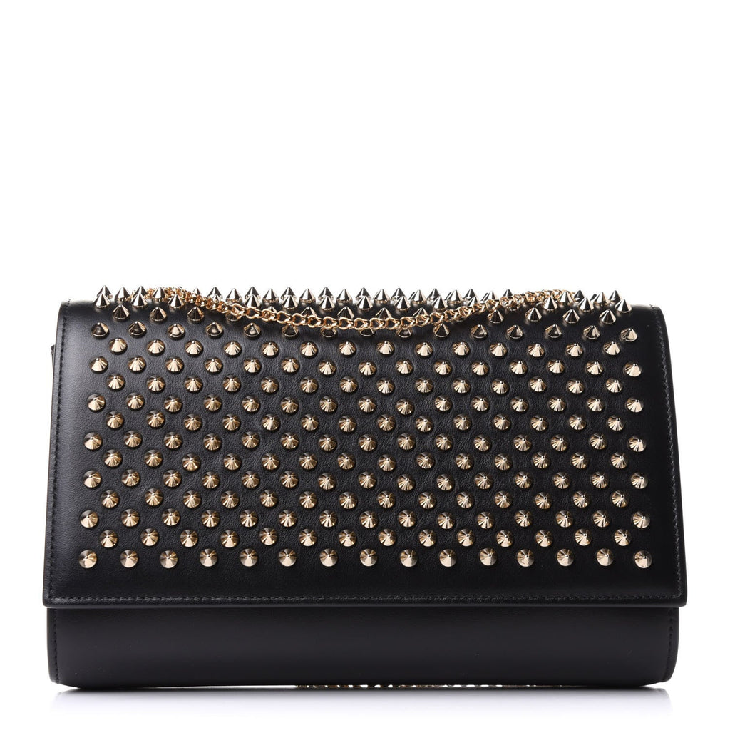 Christian Louboutin Paloma Spiked Leather Clutch