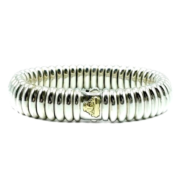 LAGOS STERLING SILVER 18K GOLD FLUTED  BRACELET