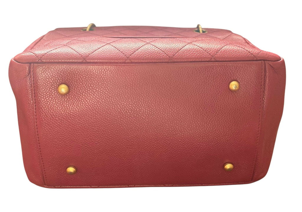Chanel PPT Pink Raspberry Quilted Caviar Leather Petite Timeless Shopping Tote Bag