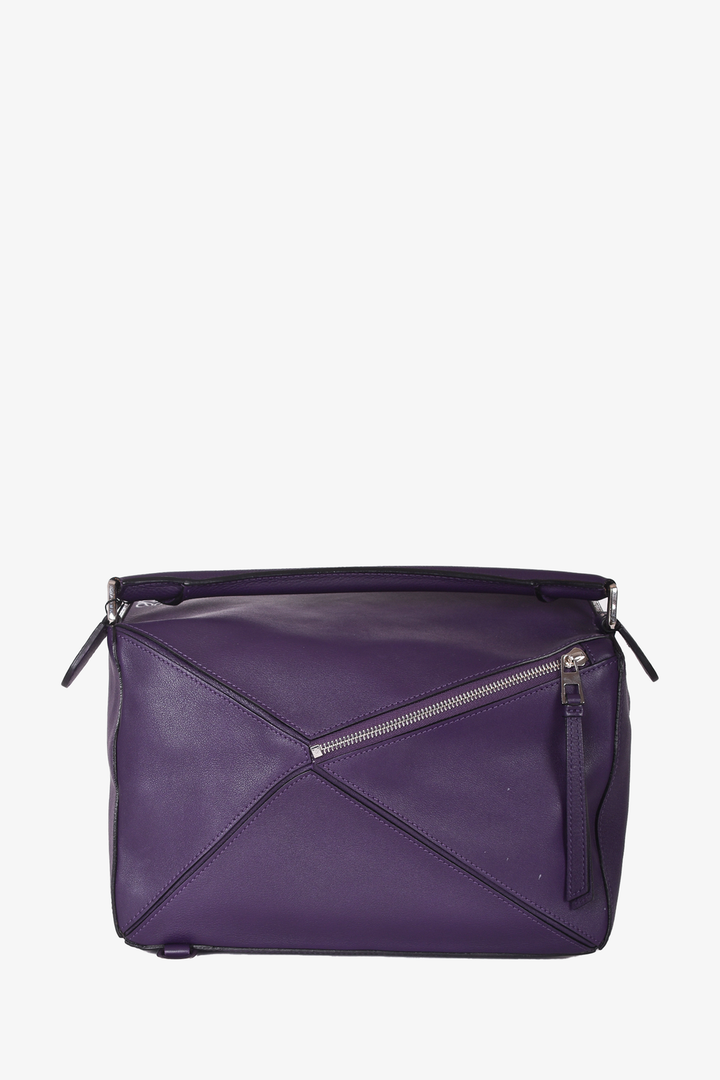 Loewe 2015 Purple Leather Medium Puzzle Bag