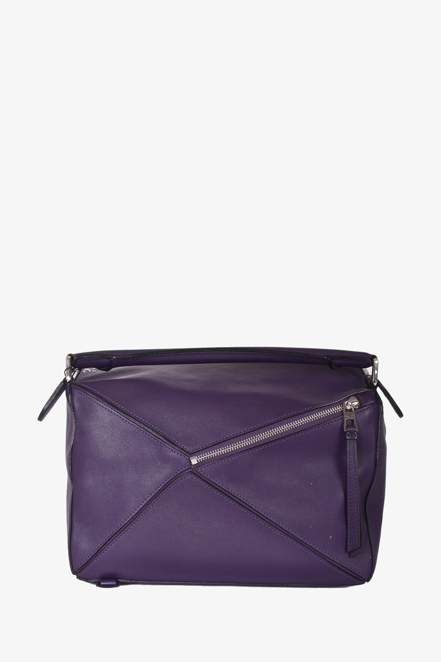 Loewe 2015 Purple Leather Medium Puzzle Bag
