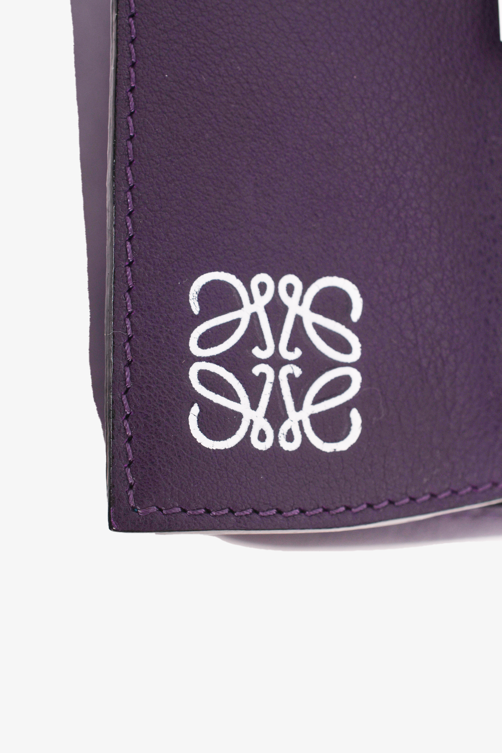 Loewe 2015 Purple Leather Medium Puzzle Bag