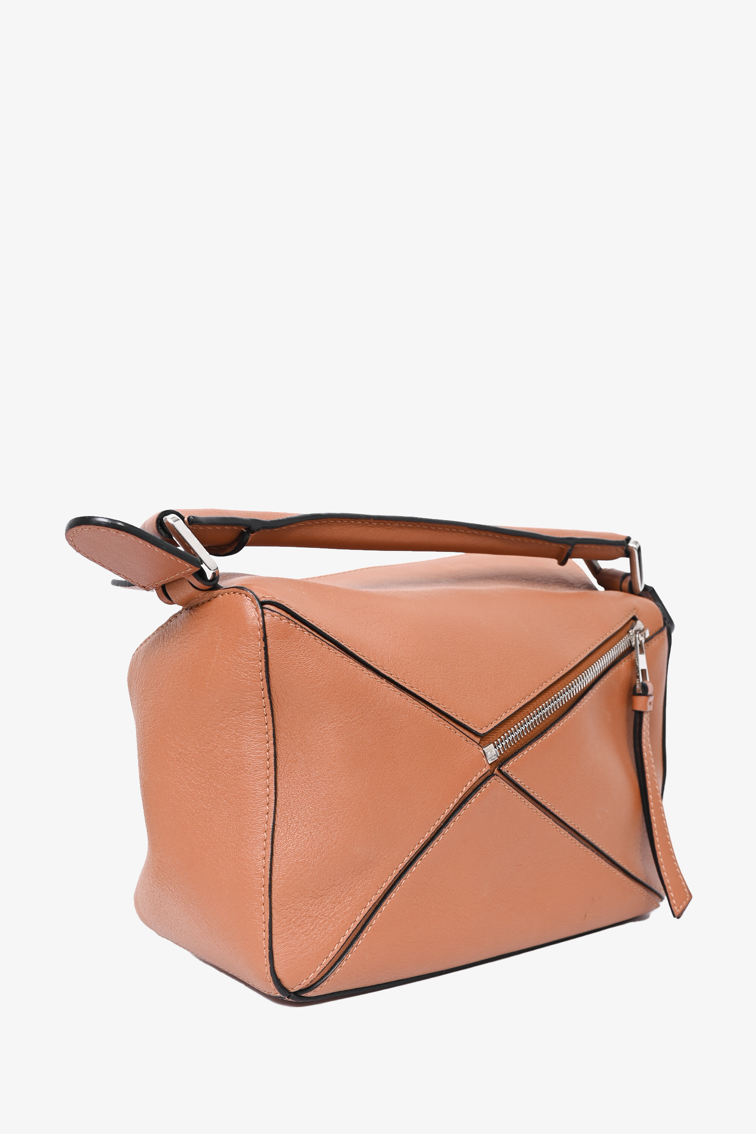 Loewe 2017 Tan Leather Small Puzzle Bag