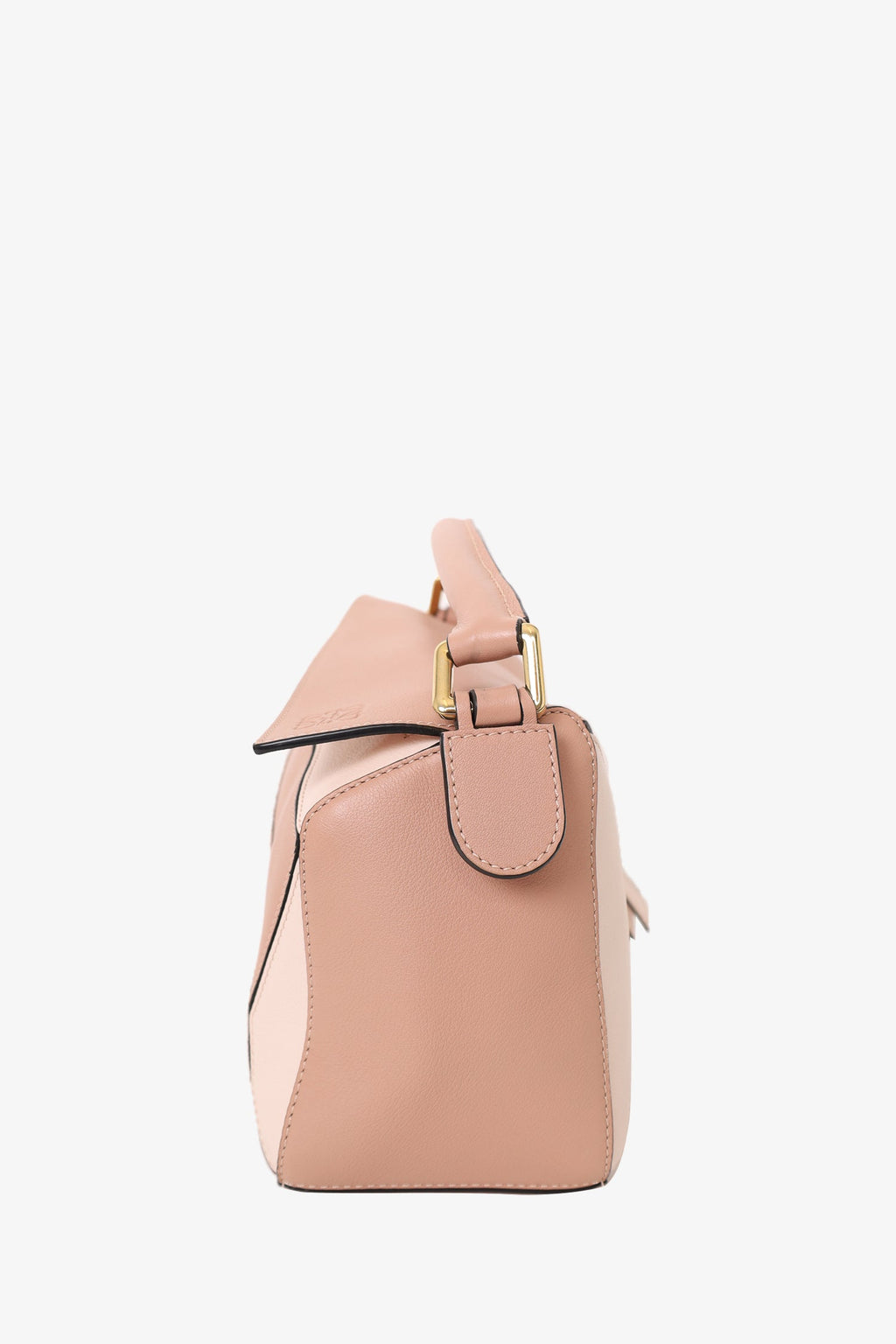 Loewe 2018 Blush Leather/Suede Small Puzzle Bag