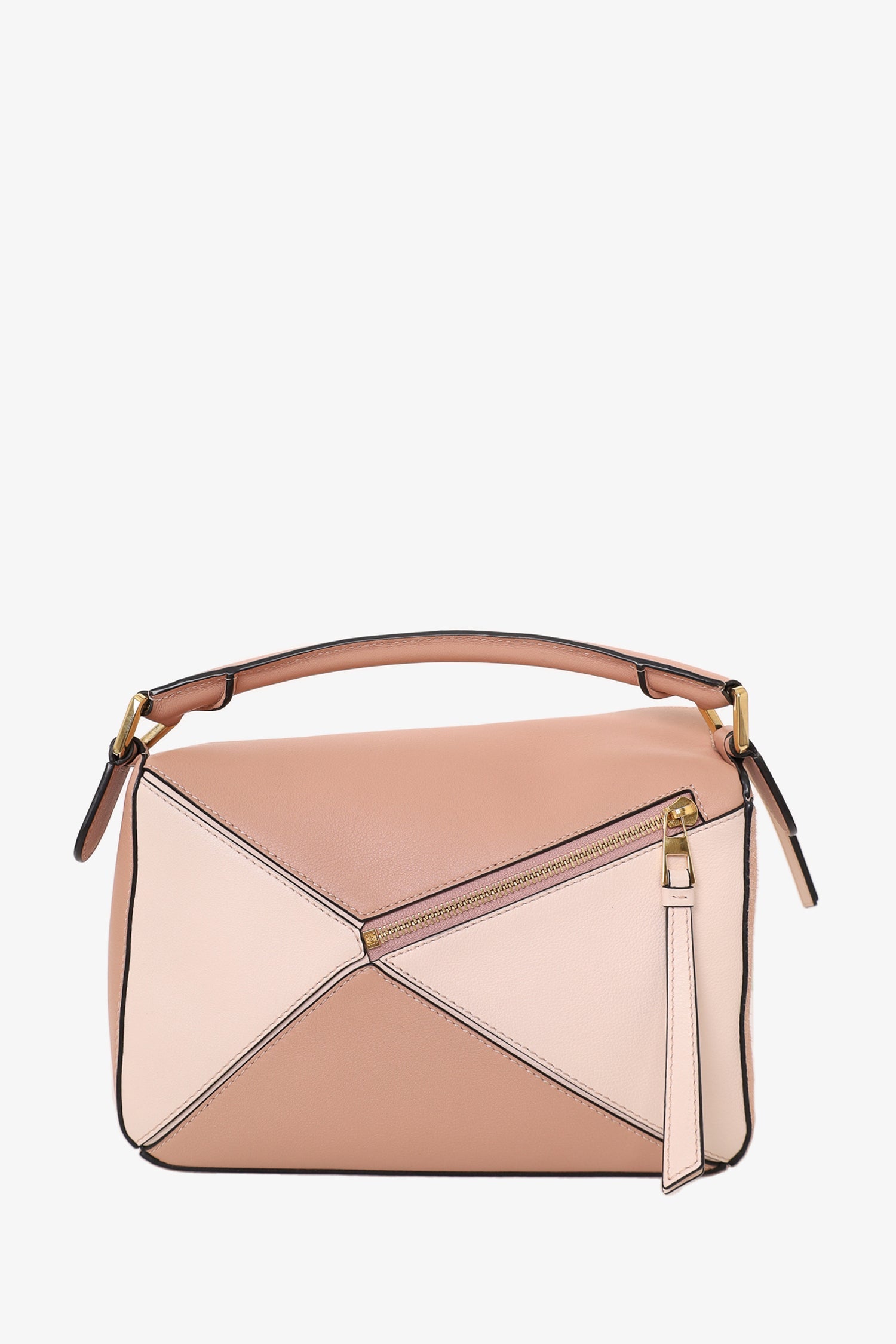 Loewe 2018 Blush Leather/Suede Small Puzzle Bag