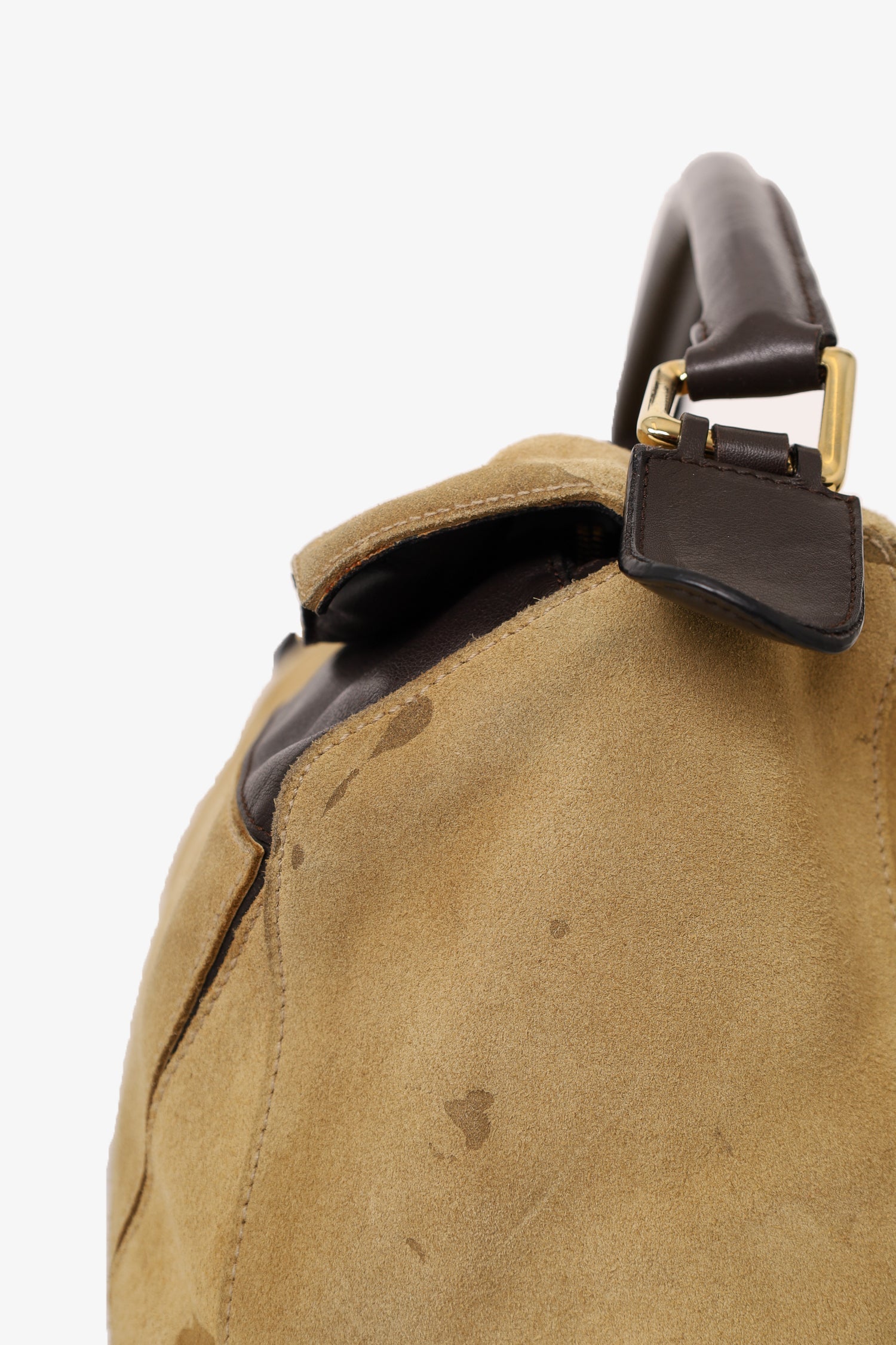 Loewe Beige Suede Medium Puzzle Bag (As Is)