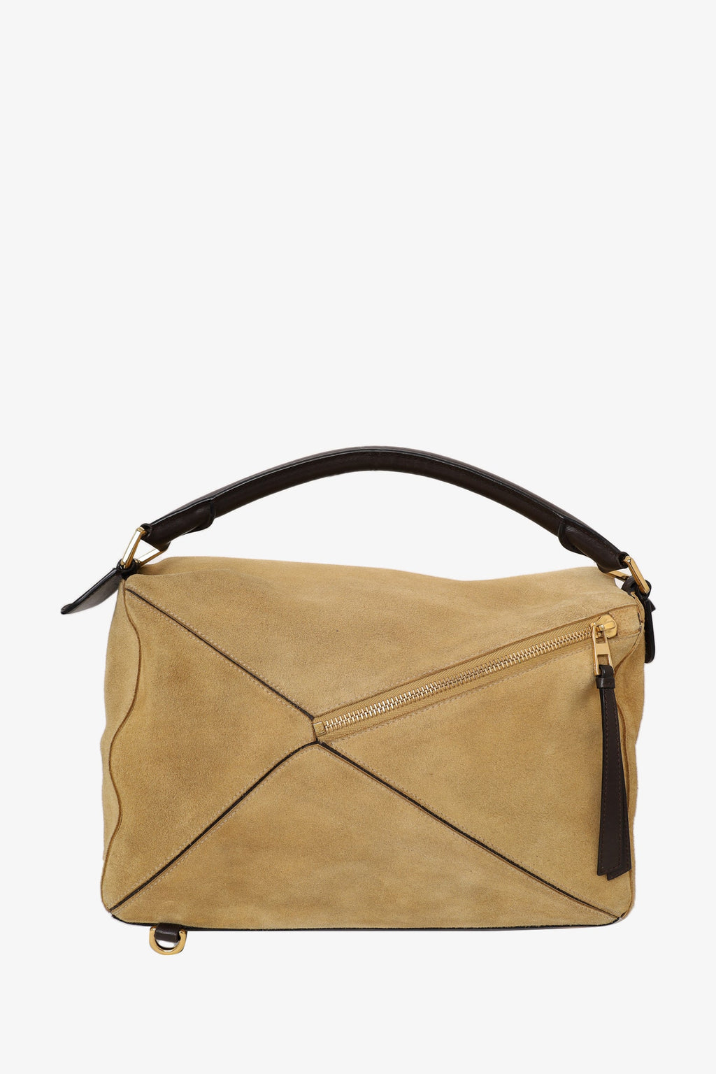 Loewe Beige Suede Medium Puzzle Bag (As Is)