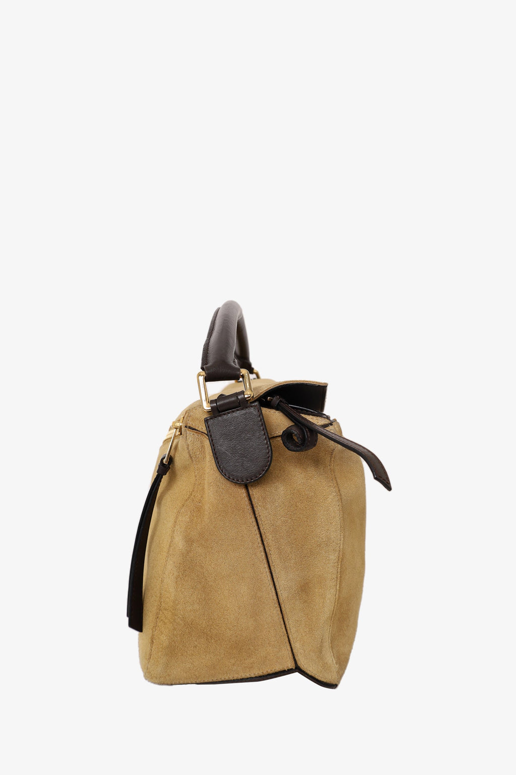 Loewe Beige Suede Medium Puzzle Bag (As Is)