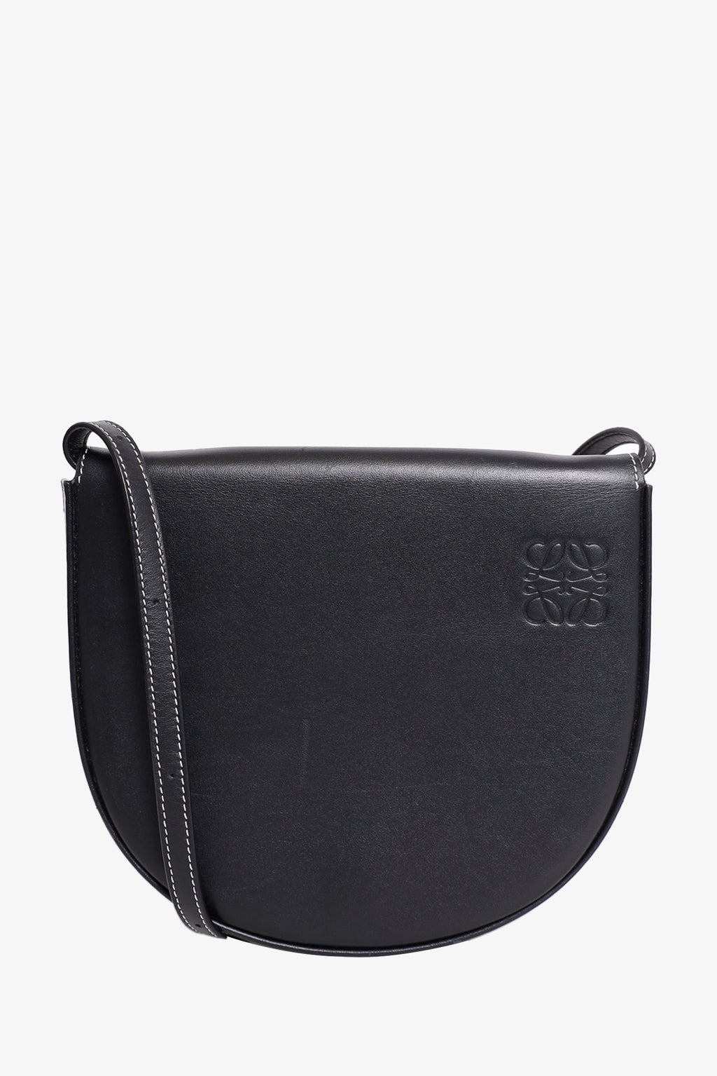 Loewe Black Leather Small Heel Crossbody Bag