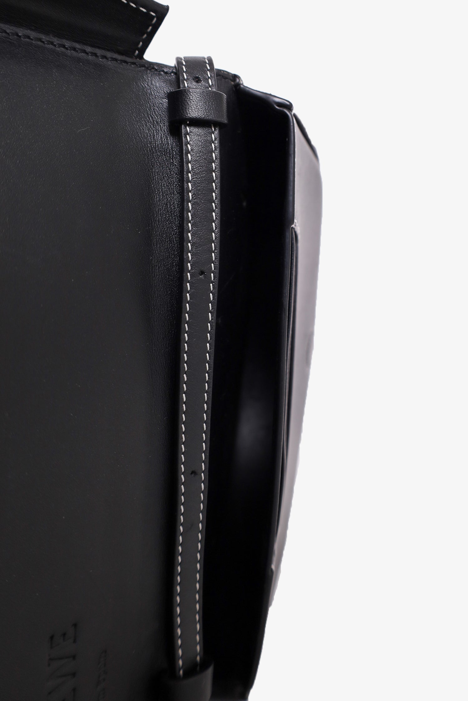Loewe Black Leather Small Heel Crossbody Bag