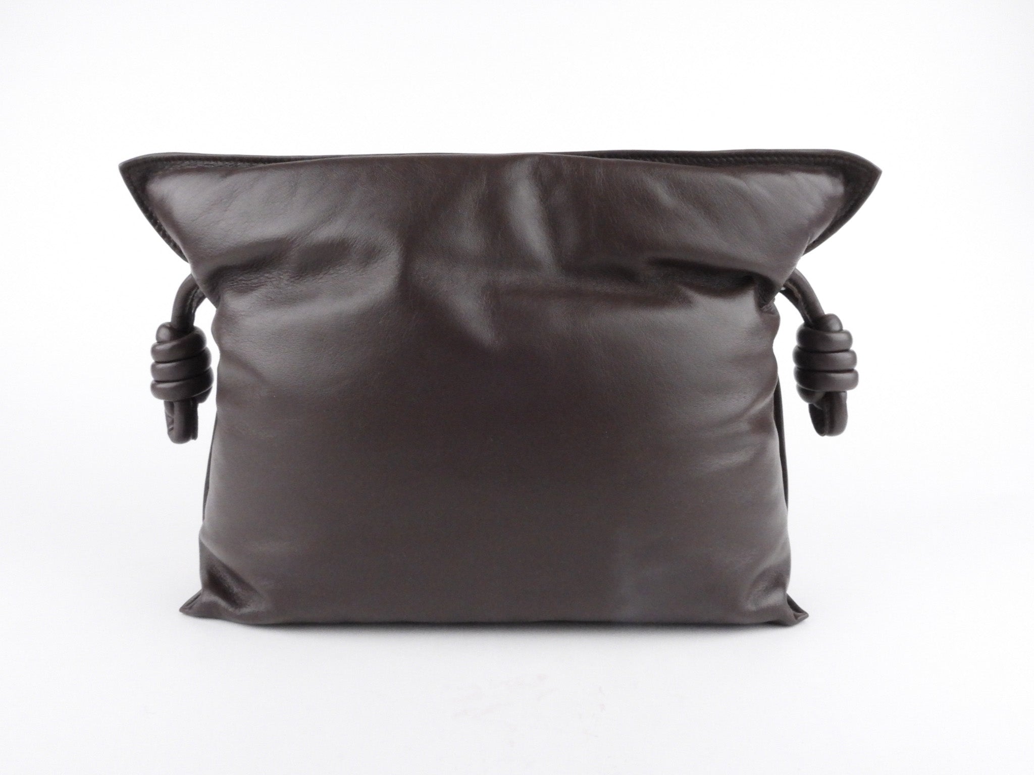 Loewe Brown Napa Calfskin Leather Flamenco Puffer Shoulder Bag  