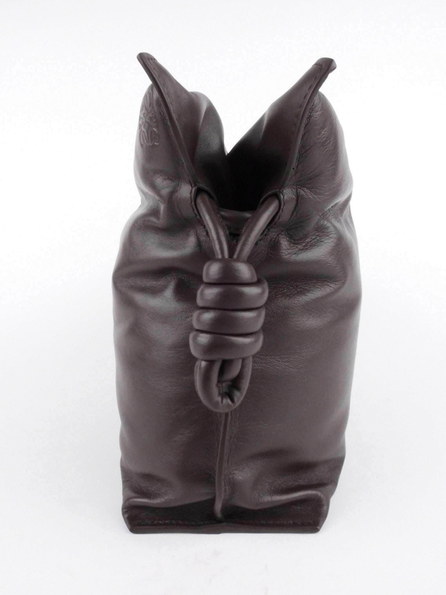 Loewe Brown Napa Calfskin Leather Flamenco Puffer Shoulder Bag  
