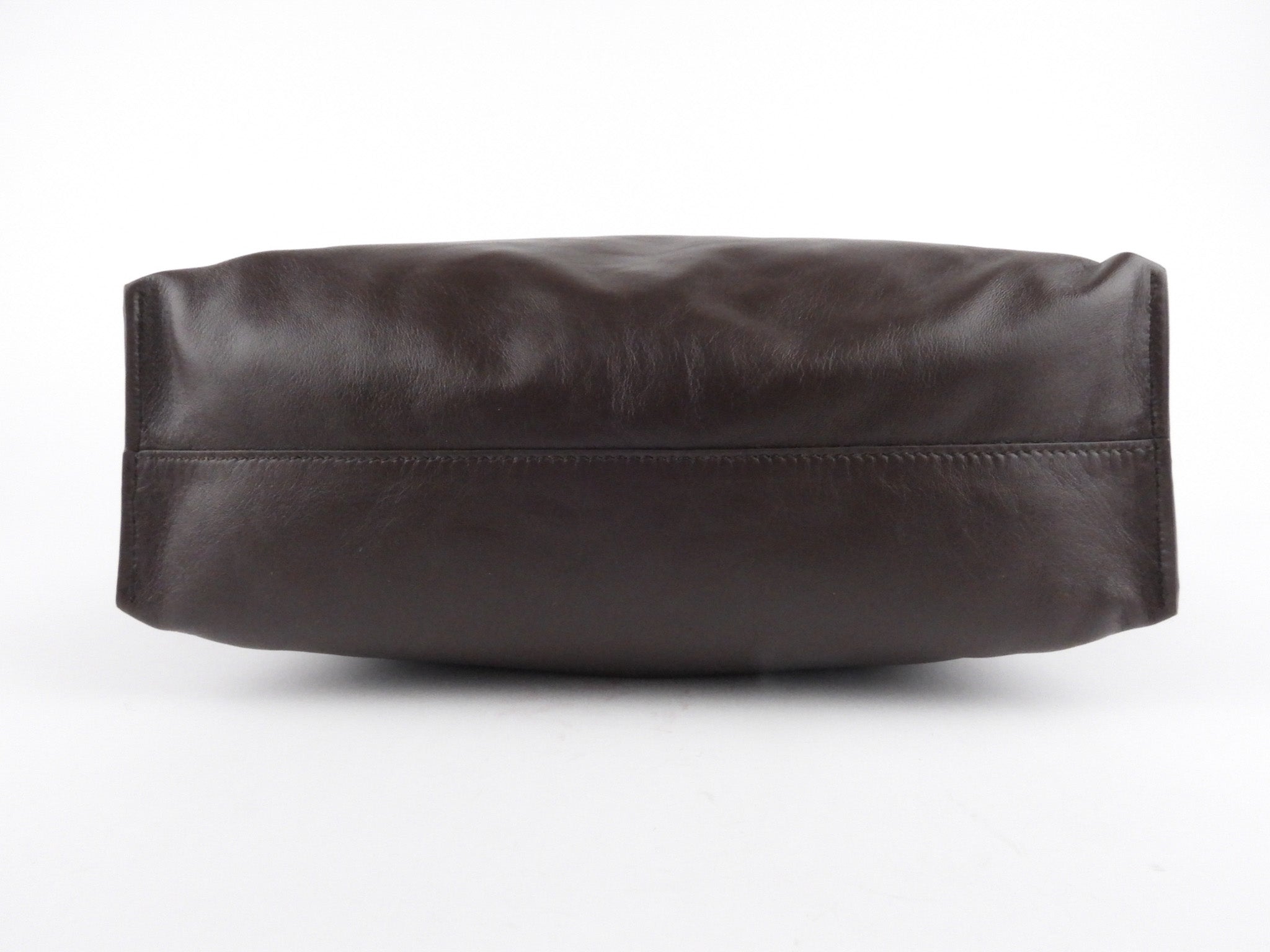 Loewe Brown Napa Calfskin Leather Flamenco Puffer Shoulder Bag  