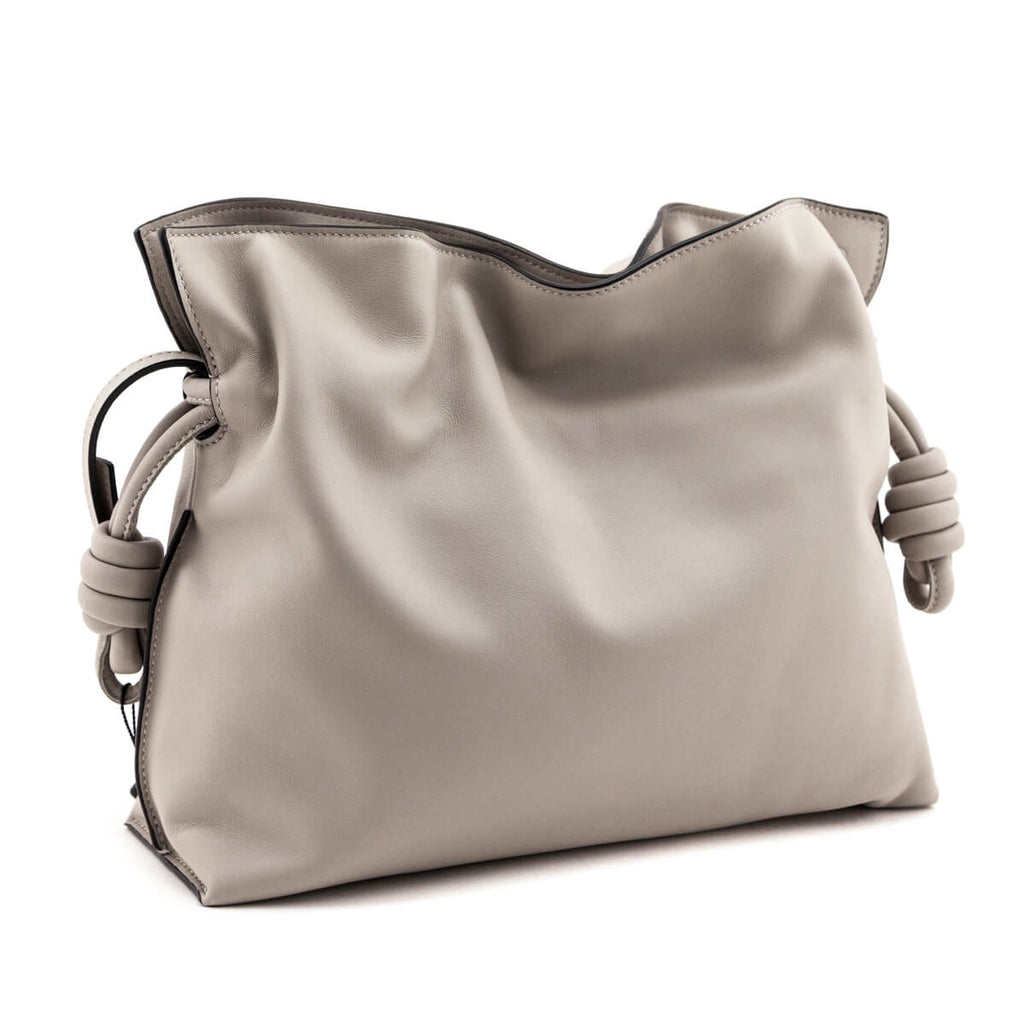 Loewe Ghost Gray Nappa Calfskin Medium Flamenco Clutch