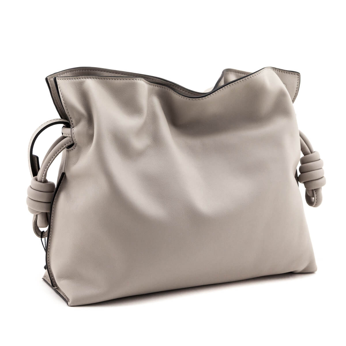 Loewe Ghost Gray Nappa Calfskin Medium Flamenco Clutch