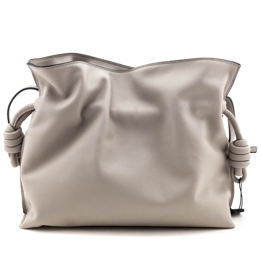 Loewe Ghost Gray Nappa Calfskin Medium Flamenco Clutch