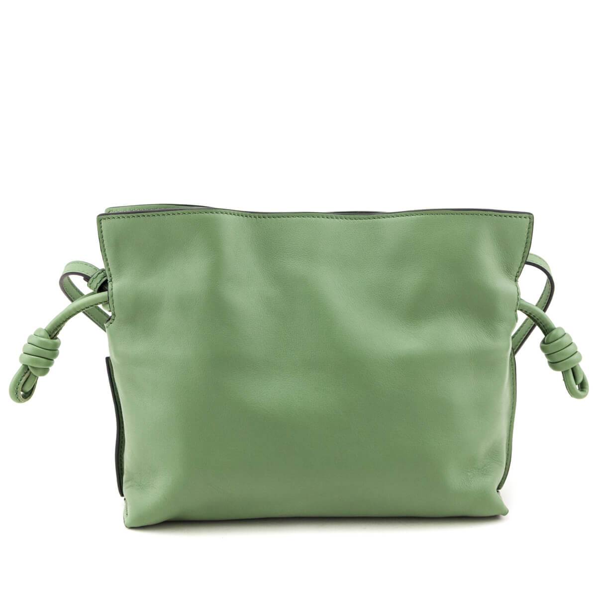Loewe Green Calfskin Mini Flamenco Knot Clutch