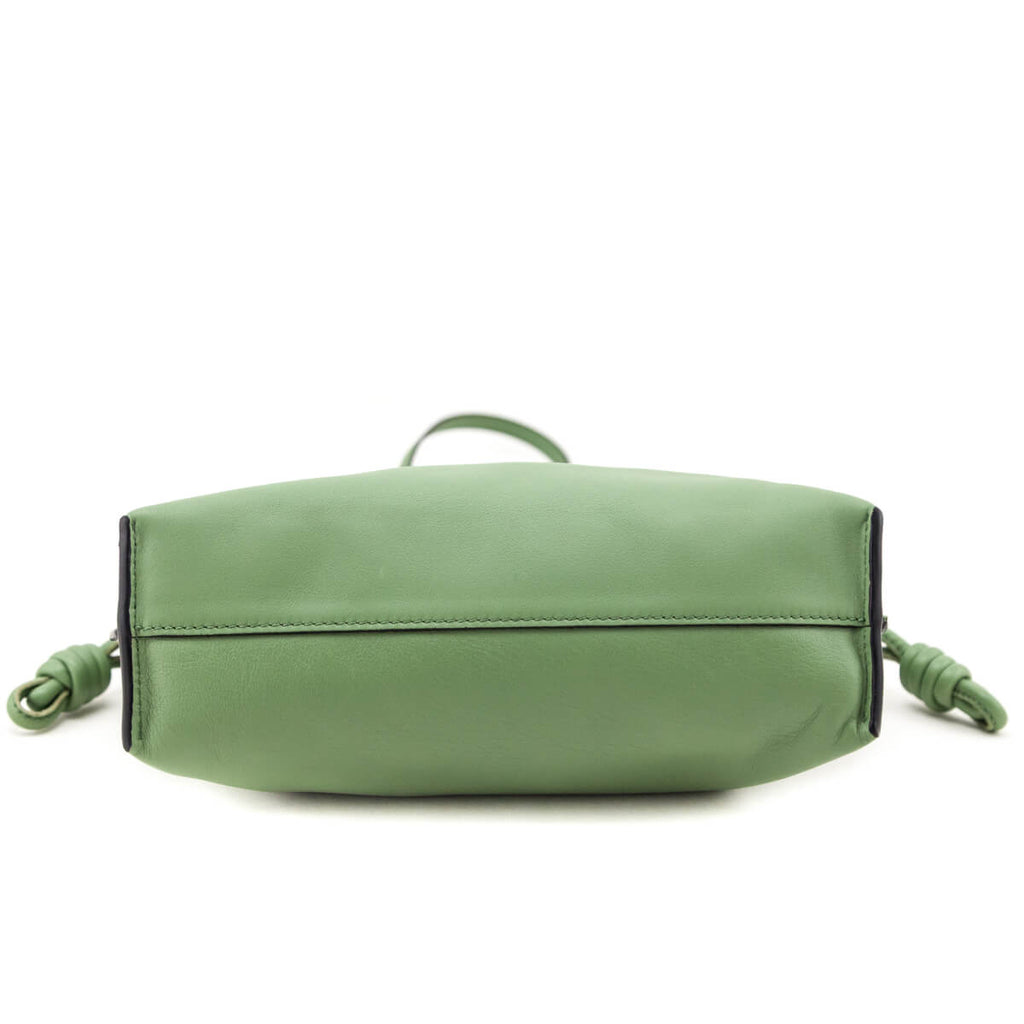 Loewe Green Calfskin Mini Flamenco Knot Clutch